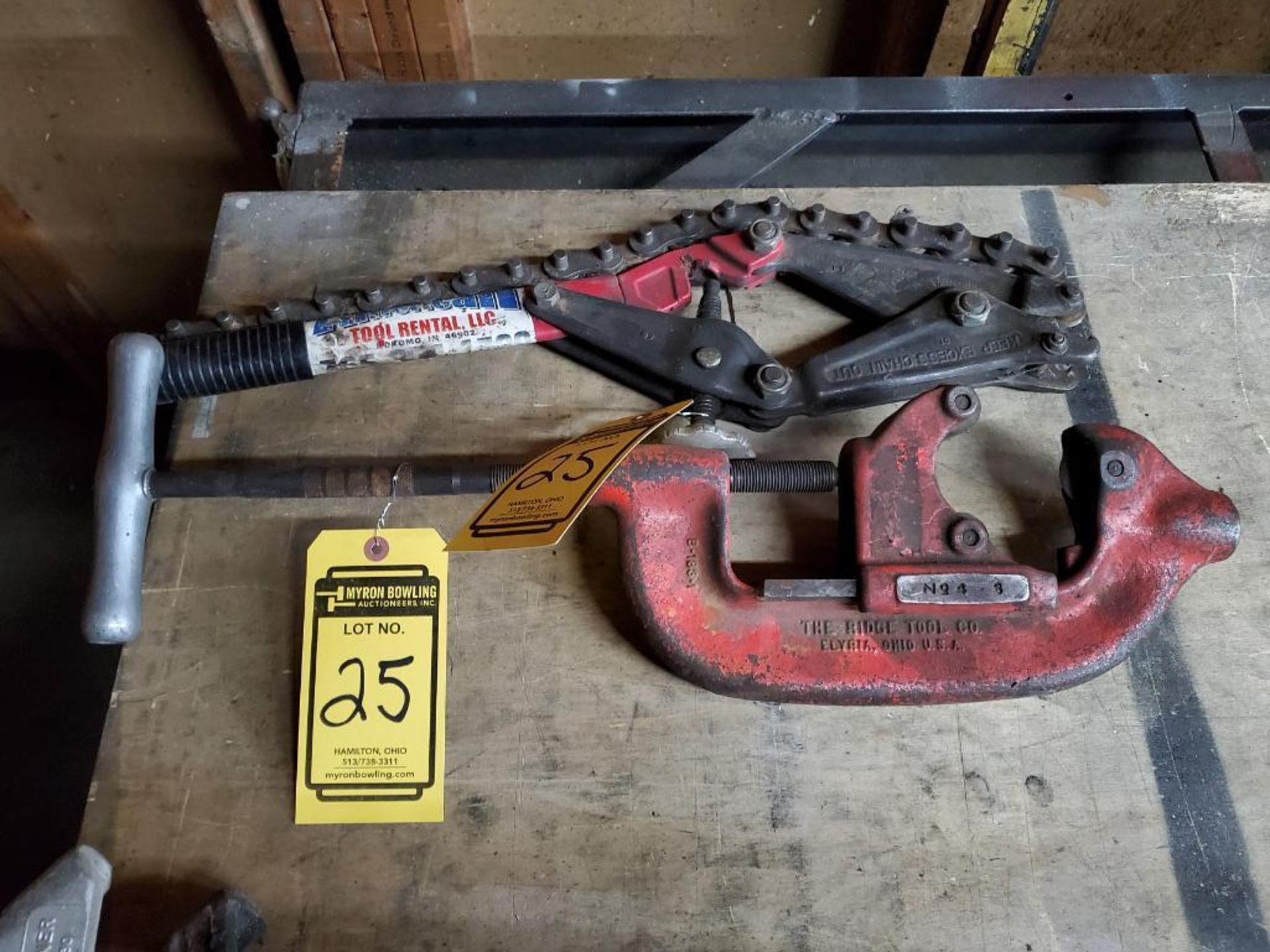 RIDGID N24-8 MANUAL PIPE CUTTER, CHAIN PIPE CLAMP