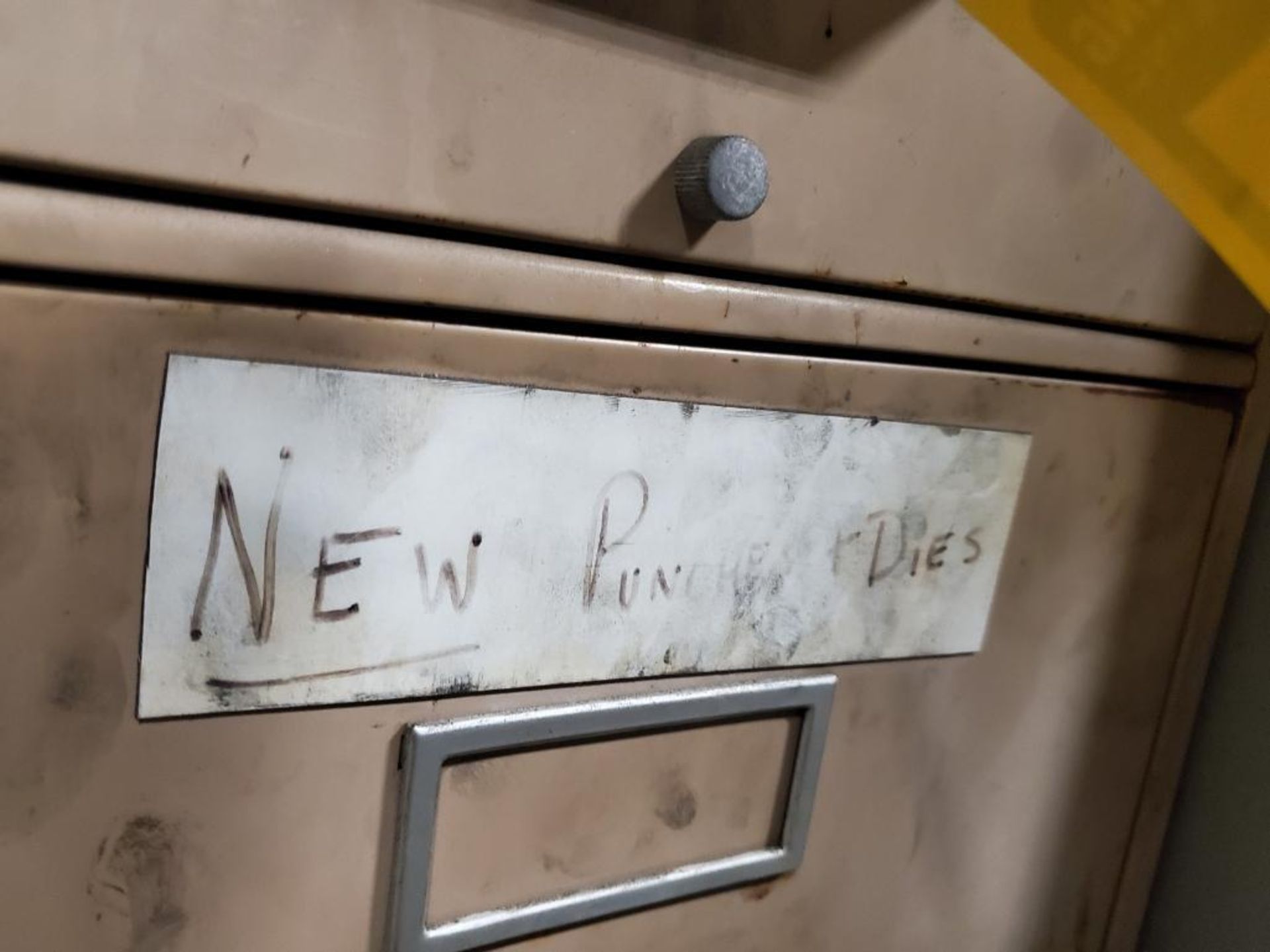 RACK/BASKET/FILE CABINETS, W/ TURRET PUNCH PRESS TOOLING - Image 11 of 14