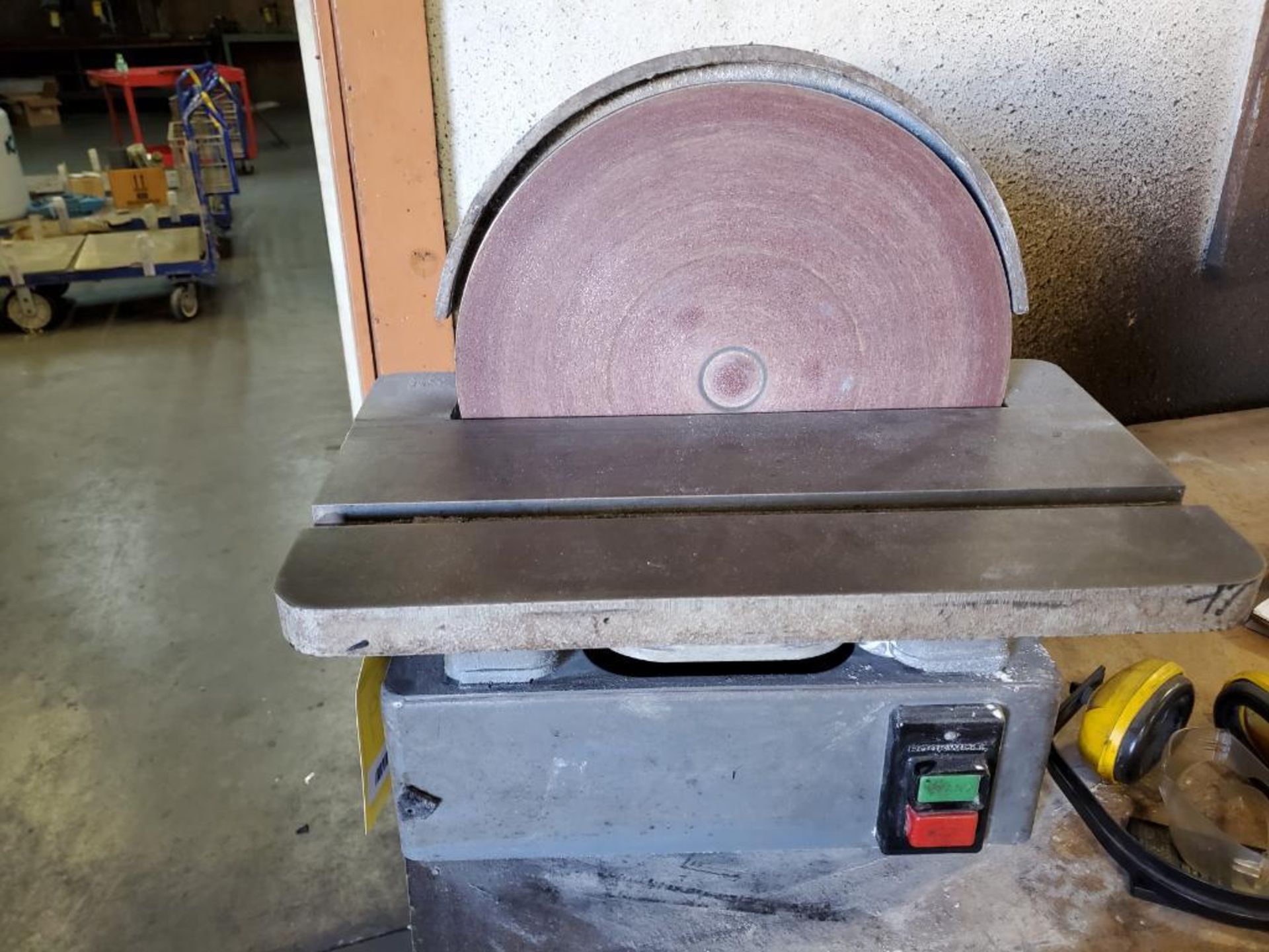 ROCKWELL 12'' VERTICAL DISC SANDER, BALDOR 1 HP MOTOR