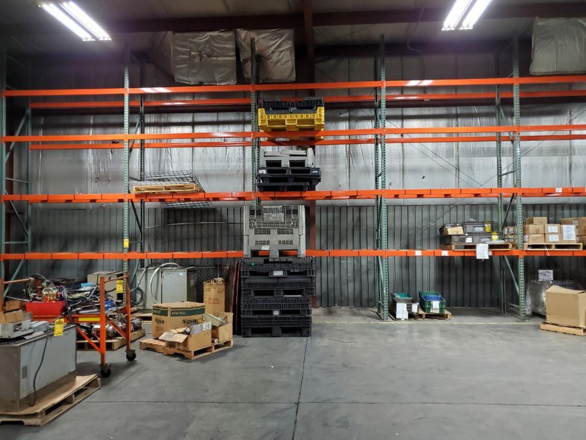(14X) BAYS OF TEAR DROP PALLET RACKING, 3'' X 3'' 20' X 36'' UPRIGHTS, 8' X 4'' BEAMS, (8) BEAMS AVE - Image 2 of 6