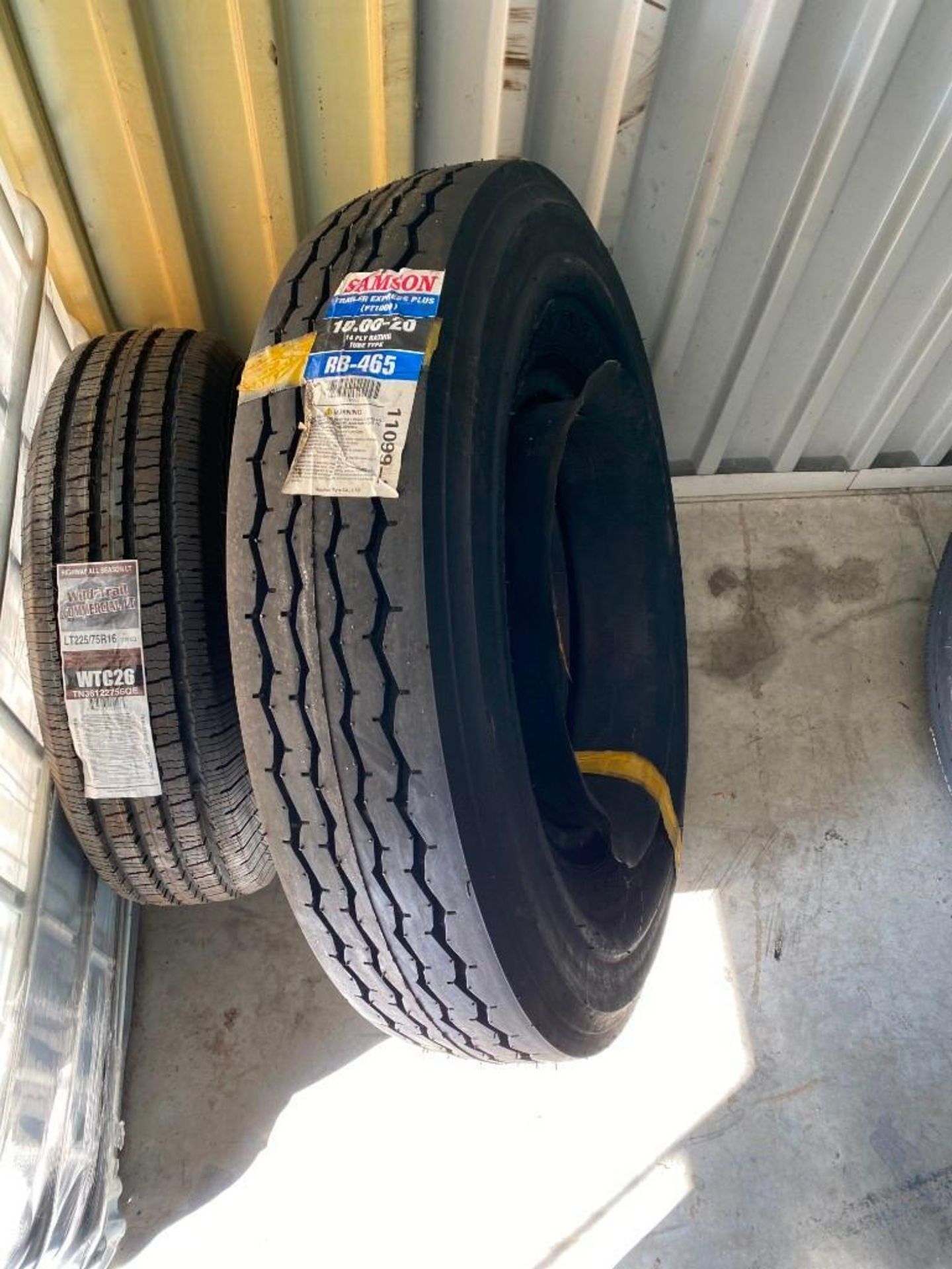 Contents of Storage Unit, including: NEW TIRES / RECAP TIRES: (2) WILD TRAIL COMMERCIAL LT: LT225 / - Image 11 of 56