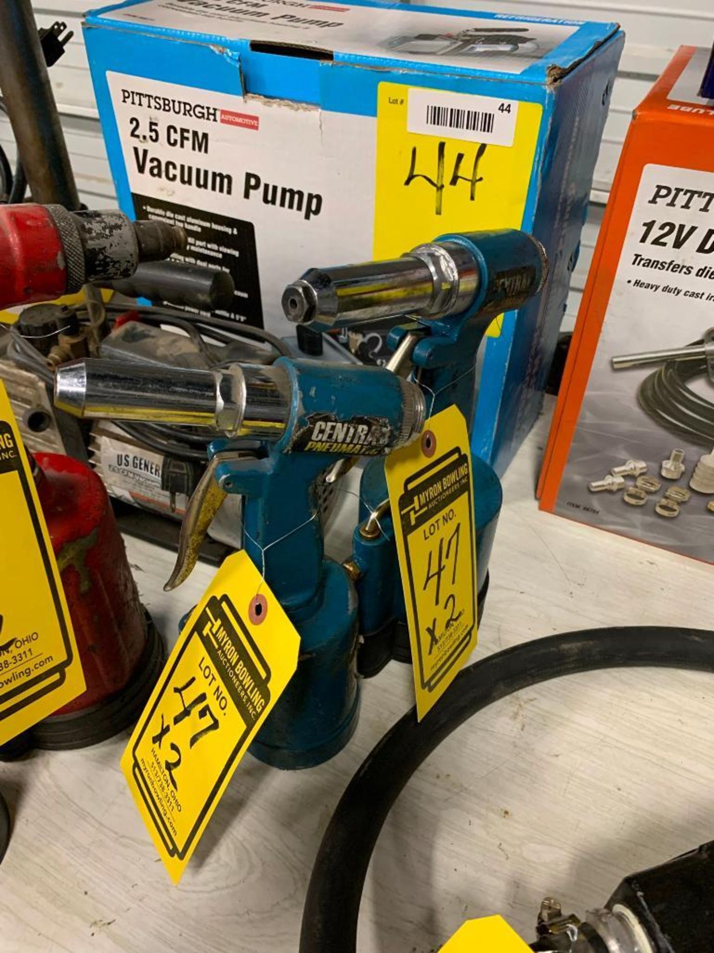 (2) CENTRAL PNEUMATIC RIVETERS