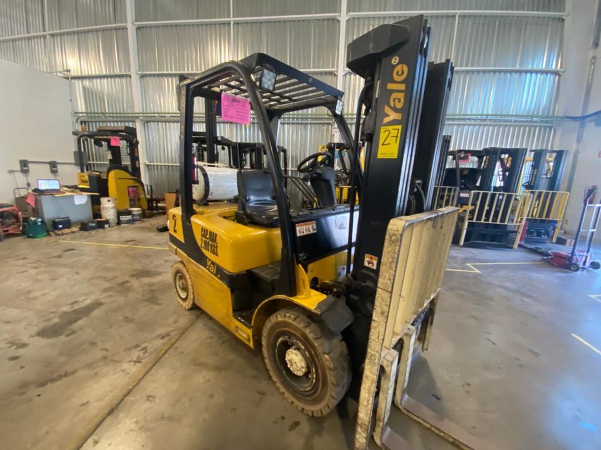 2014 YALE FORKLIFT, MODEL GP050VX, S/N B875V14865M - Image 9 of 26