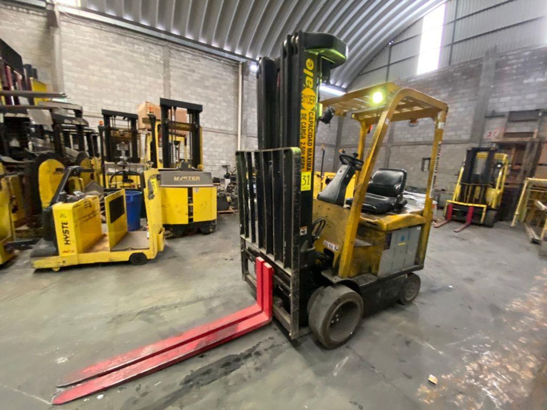 Hyster Electric Forklift, Model E50XN, S/N A268N20454P, Year 2016, 4750 lb capacity