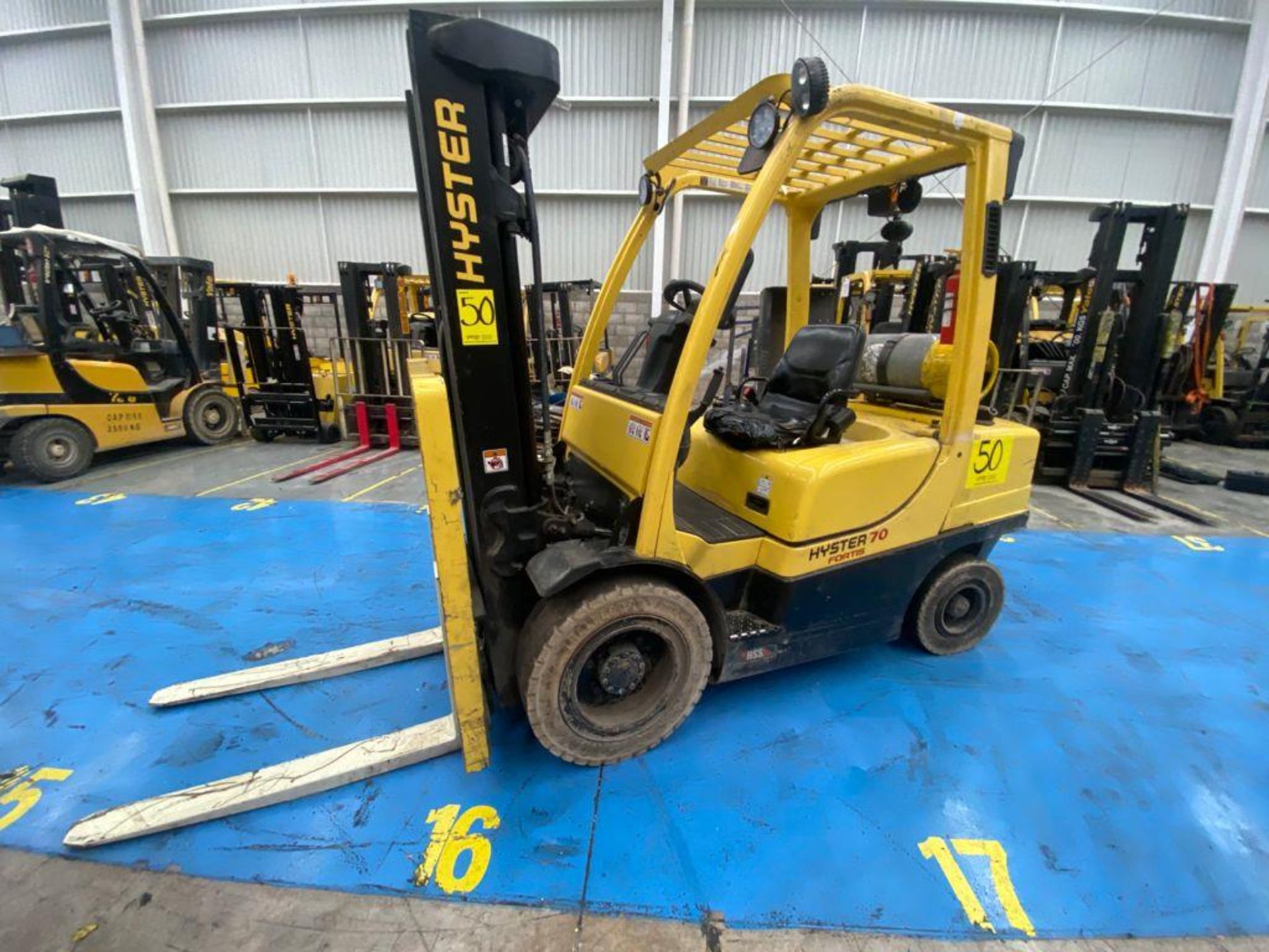 Hyster Forklift, Model H70FT, S/N P177V05815P, Year 2016, 6750 lb capacity