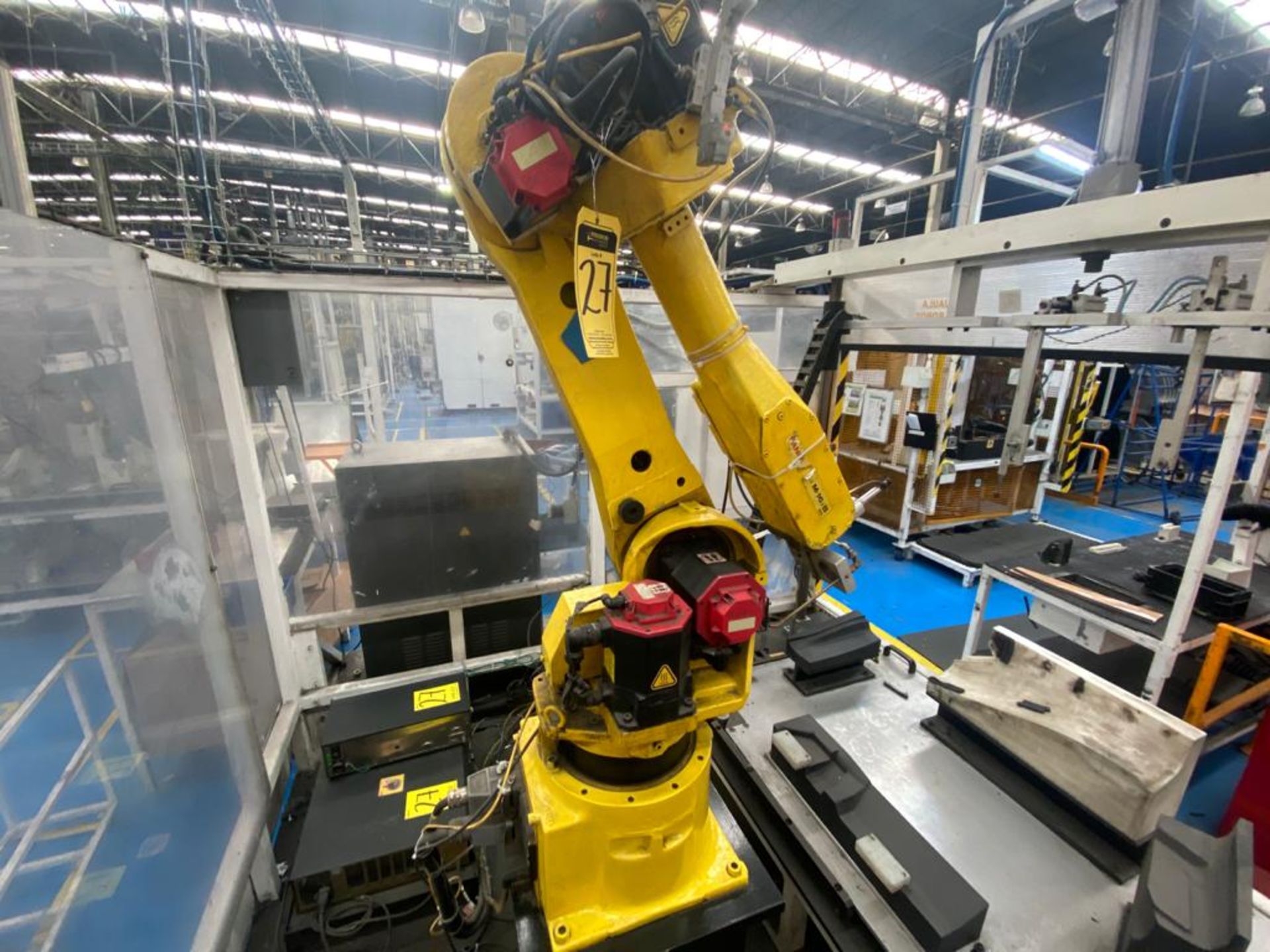 Welding cell in steel square profile structure, equipped with Fanuc articulated Robot, - Image 3 of 53