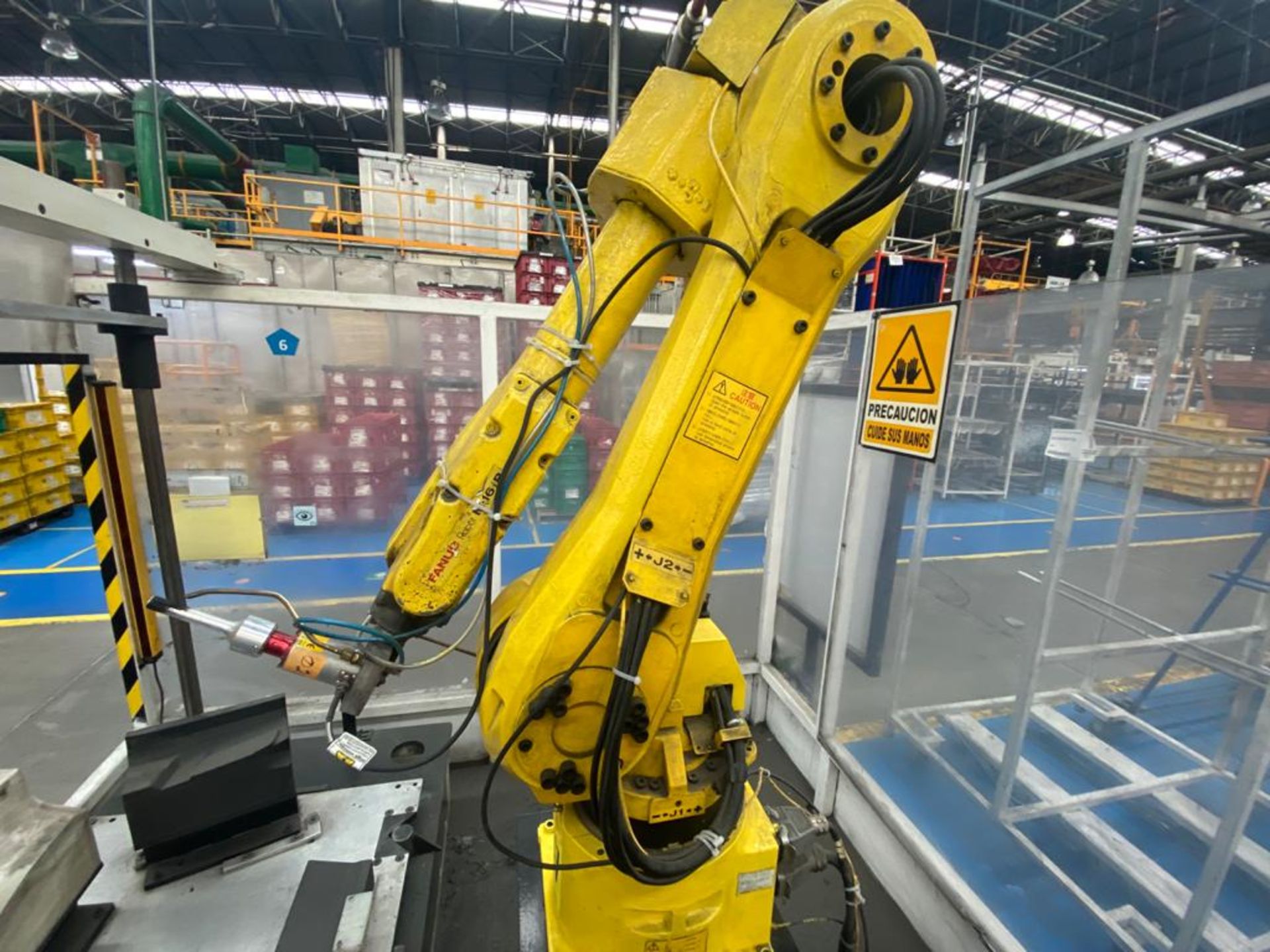 Welding cell in steel square profile structure, equipped with Fanuc articulated Robot, - Image 12 of 53