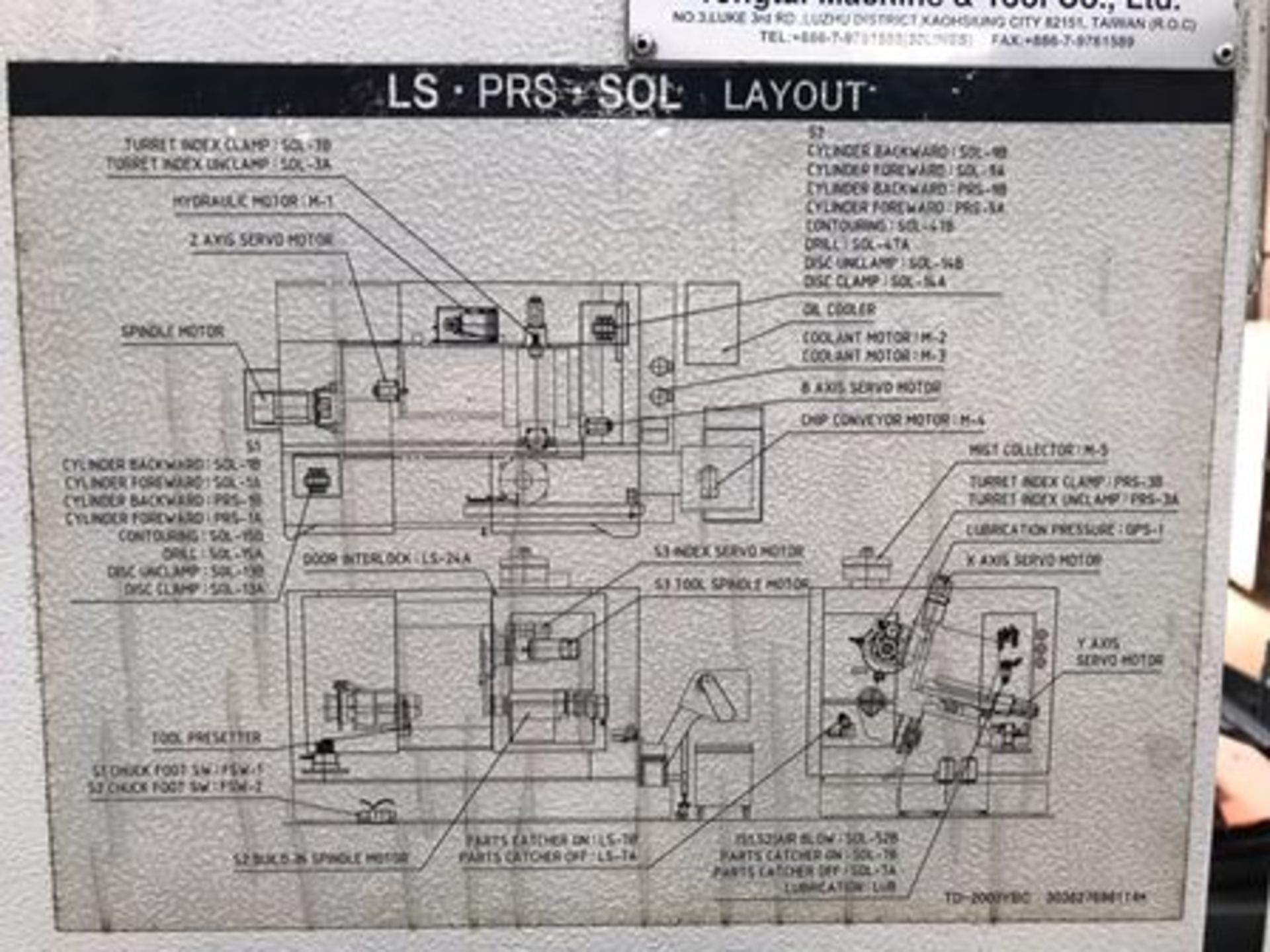 TongTai CNC lathe, Model TD-2000YBC, S/N 37898, with 16 tool holder turret, year 2016 - Image 20 of 50