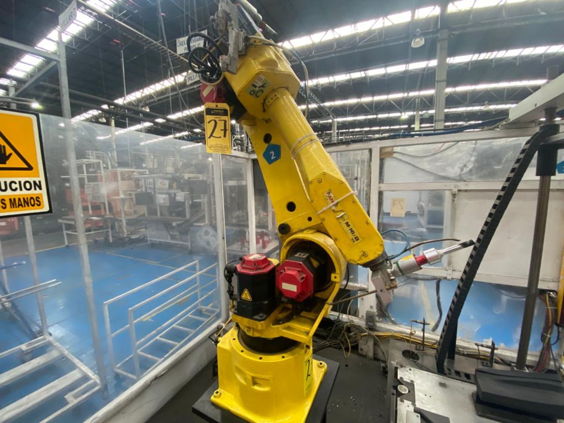 Welding cell in steel square profile structure, equipped with Fanuc articulated Robot, - Image 11 of 53