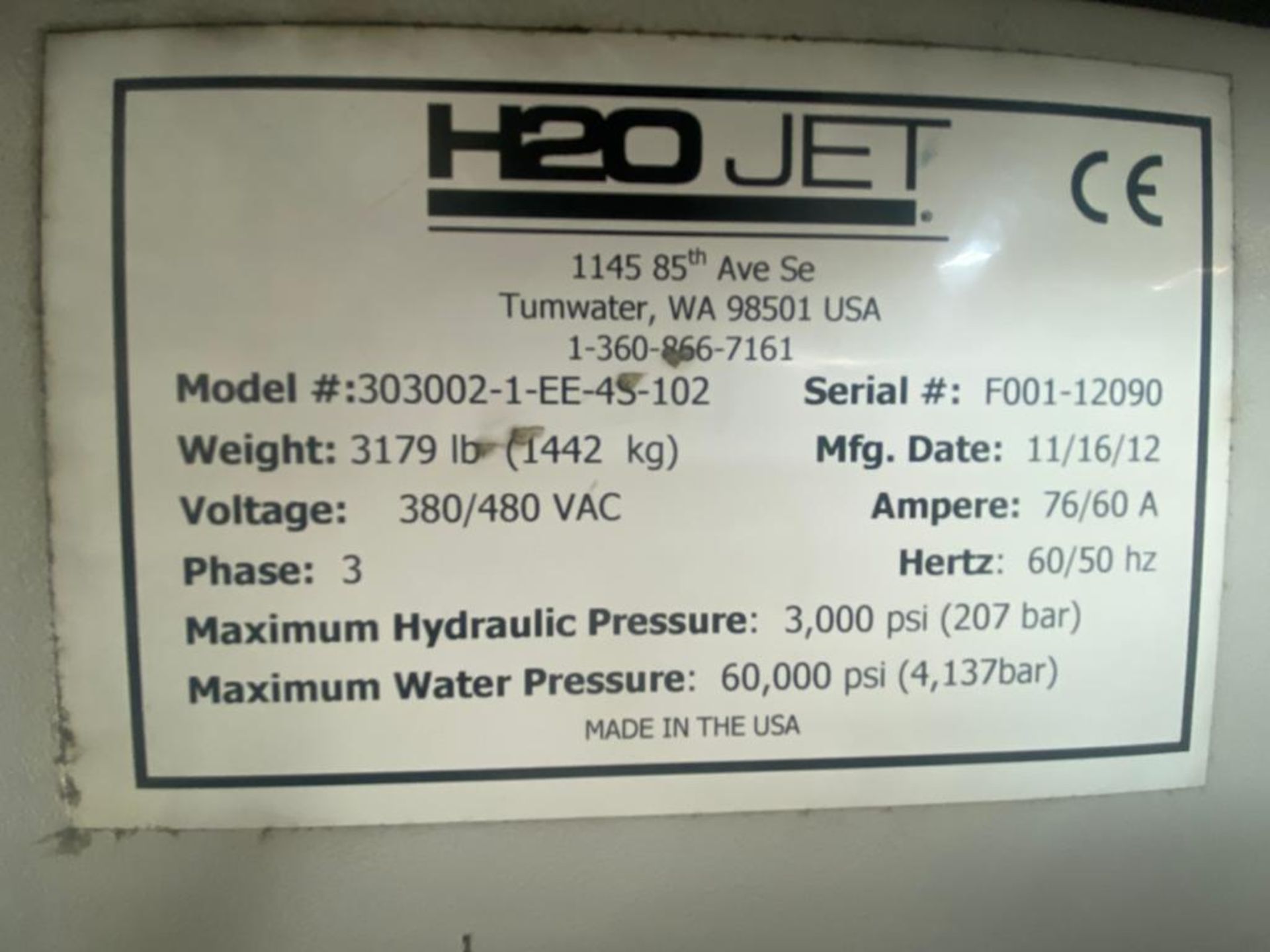 2012 H2O JET Complete Waterjet Cutting Systems, - Image 136 of 156