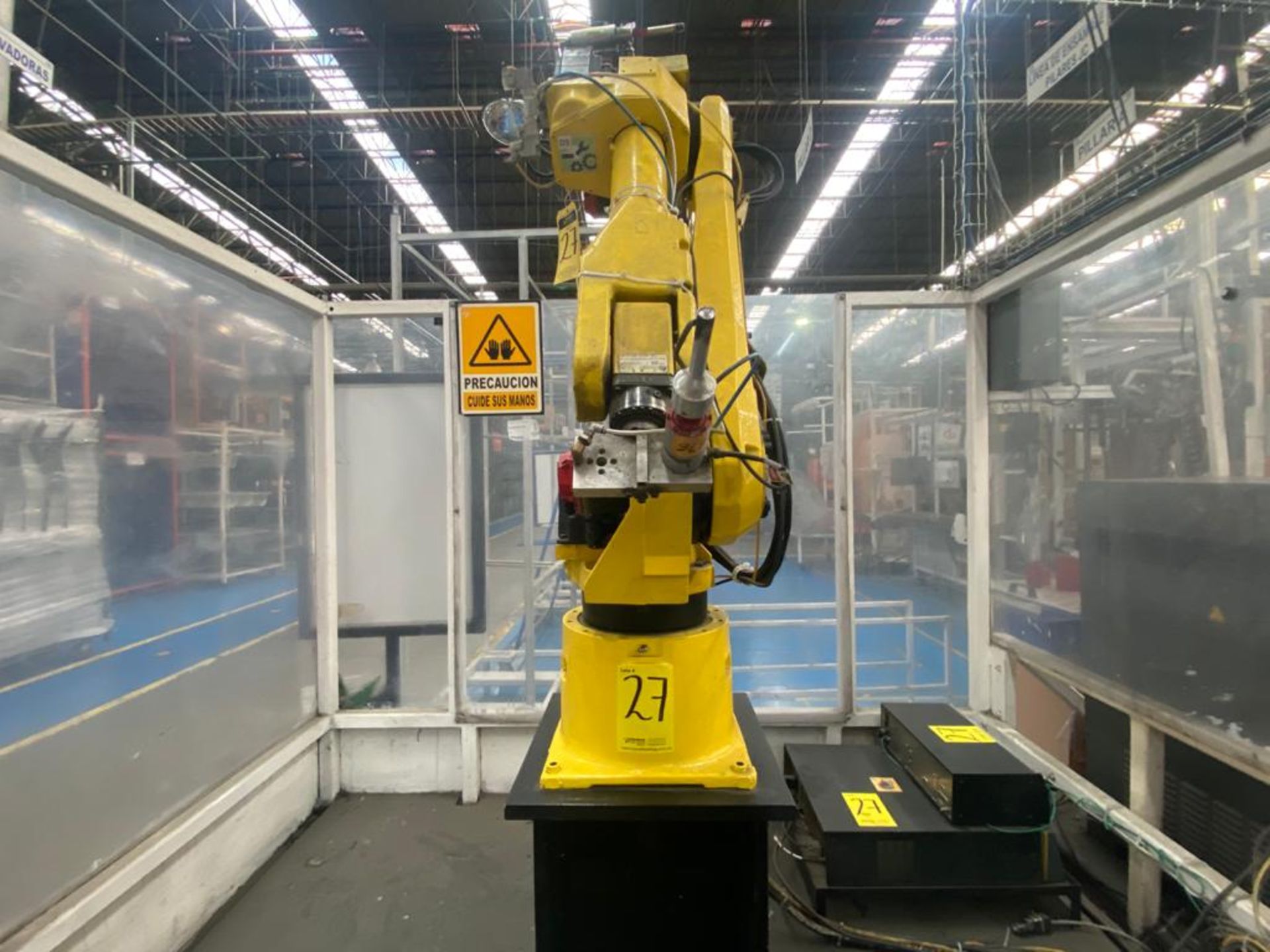 Welding cell in steel square profile structure, equipped with Fanuc articulated Robot, - Image 13 of 53
