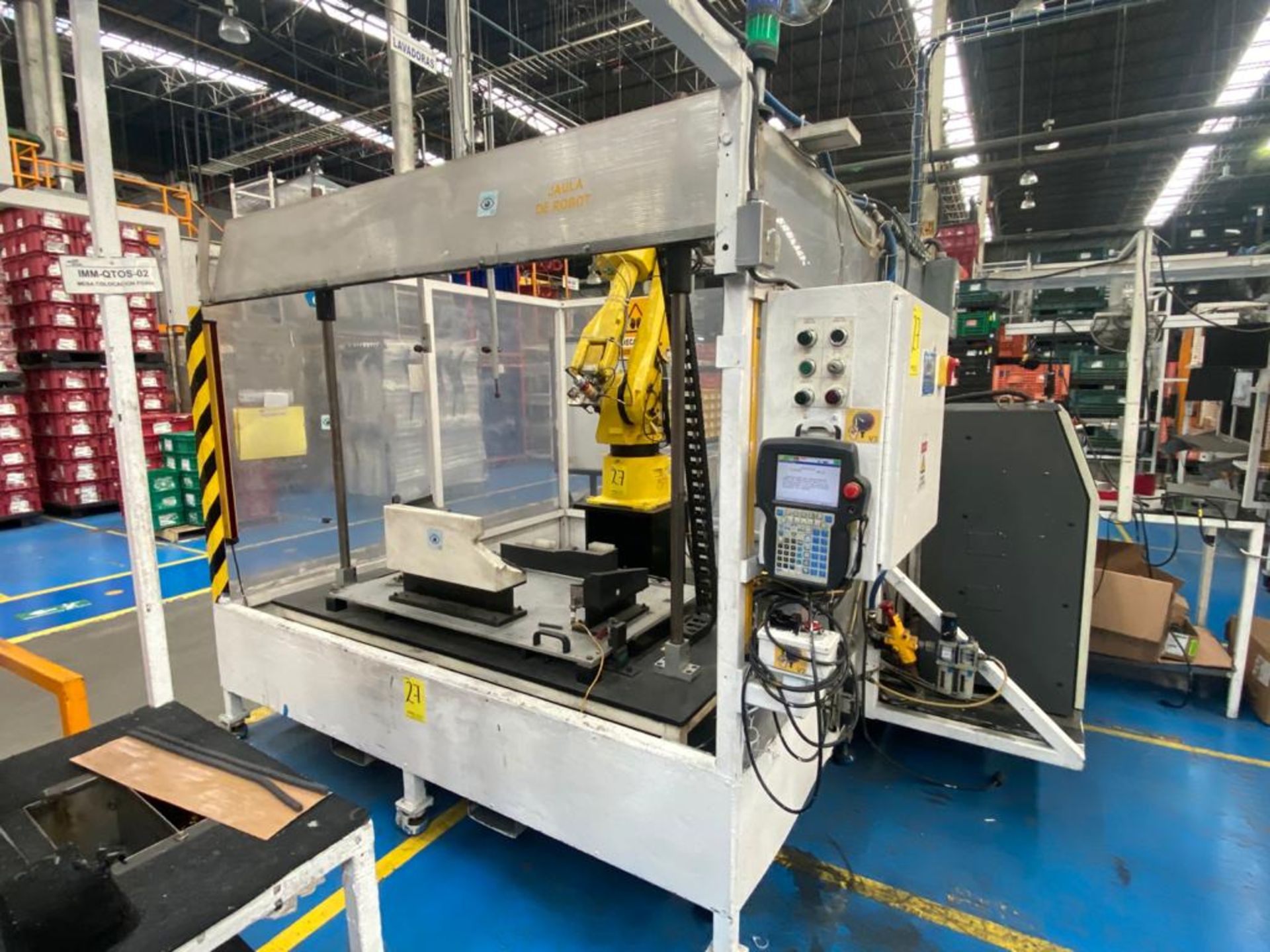 Welding cell in steel square profile structure, equipped with Fanuc articulated Robot, - Image 47 of 53