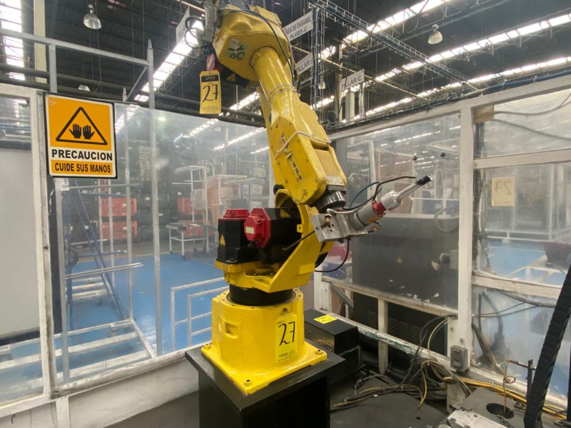 Welding cell in steel square profile structure, equipped with Fanuc articulated Robot, - Image 15 of 53