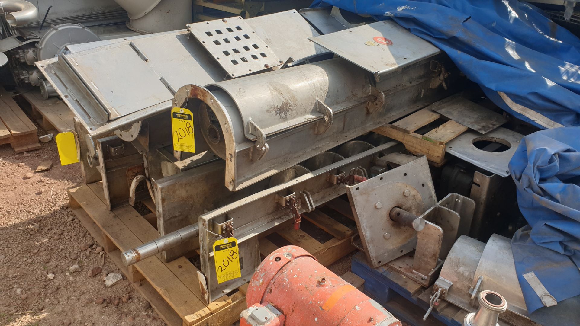 5 staineless steel screw feeder conveyors. Please inspect - Image 2 of 12