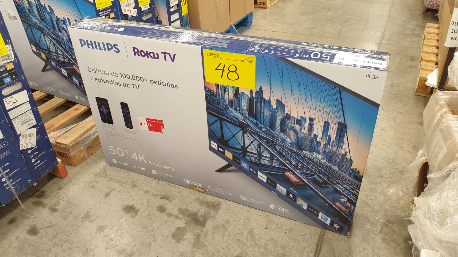 Lote de 3 Pantallas 4K Ultra HD Marca Phillips de 50" pulgadas modelo 50PFL5765/F8 - Image 9 of 14