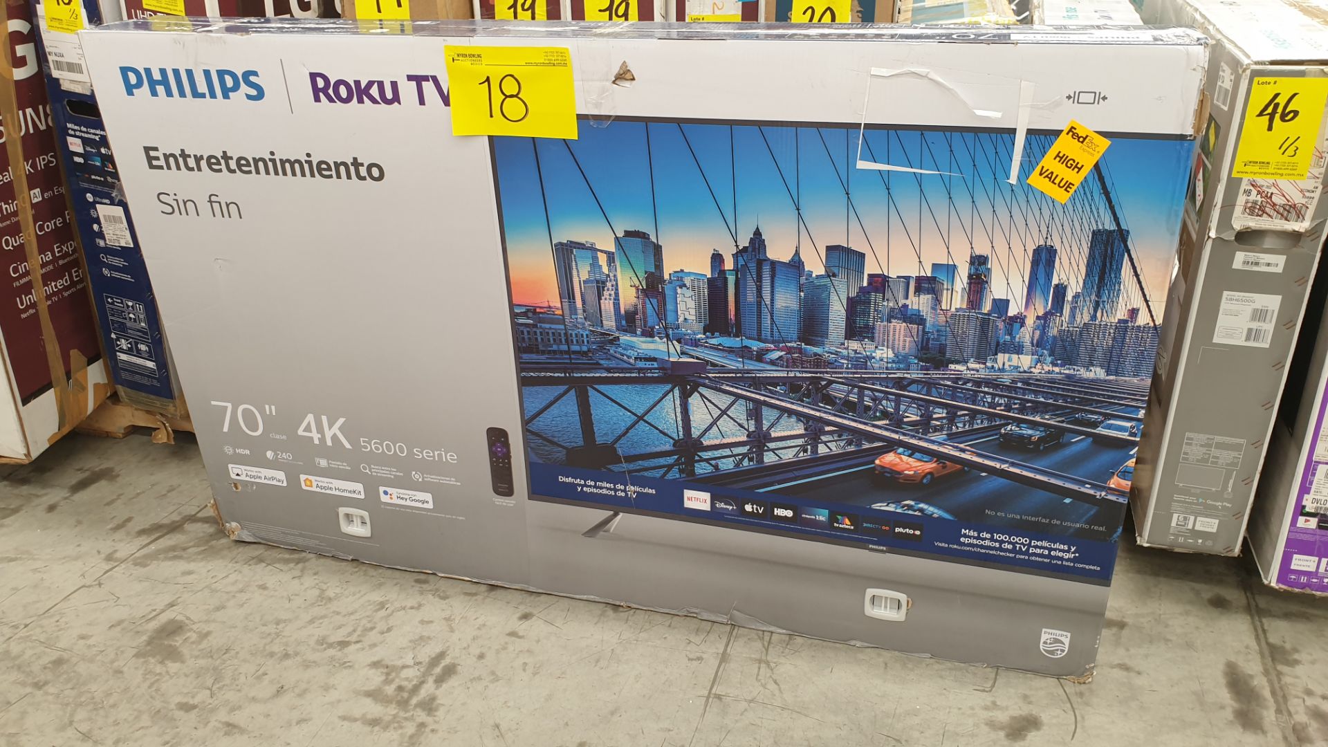 Lote de 3 Pantallas incluye 2 Pantalla marca Phillips Roku TV 4k de 70" - Image 5 of 10