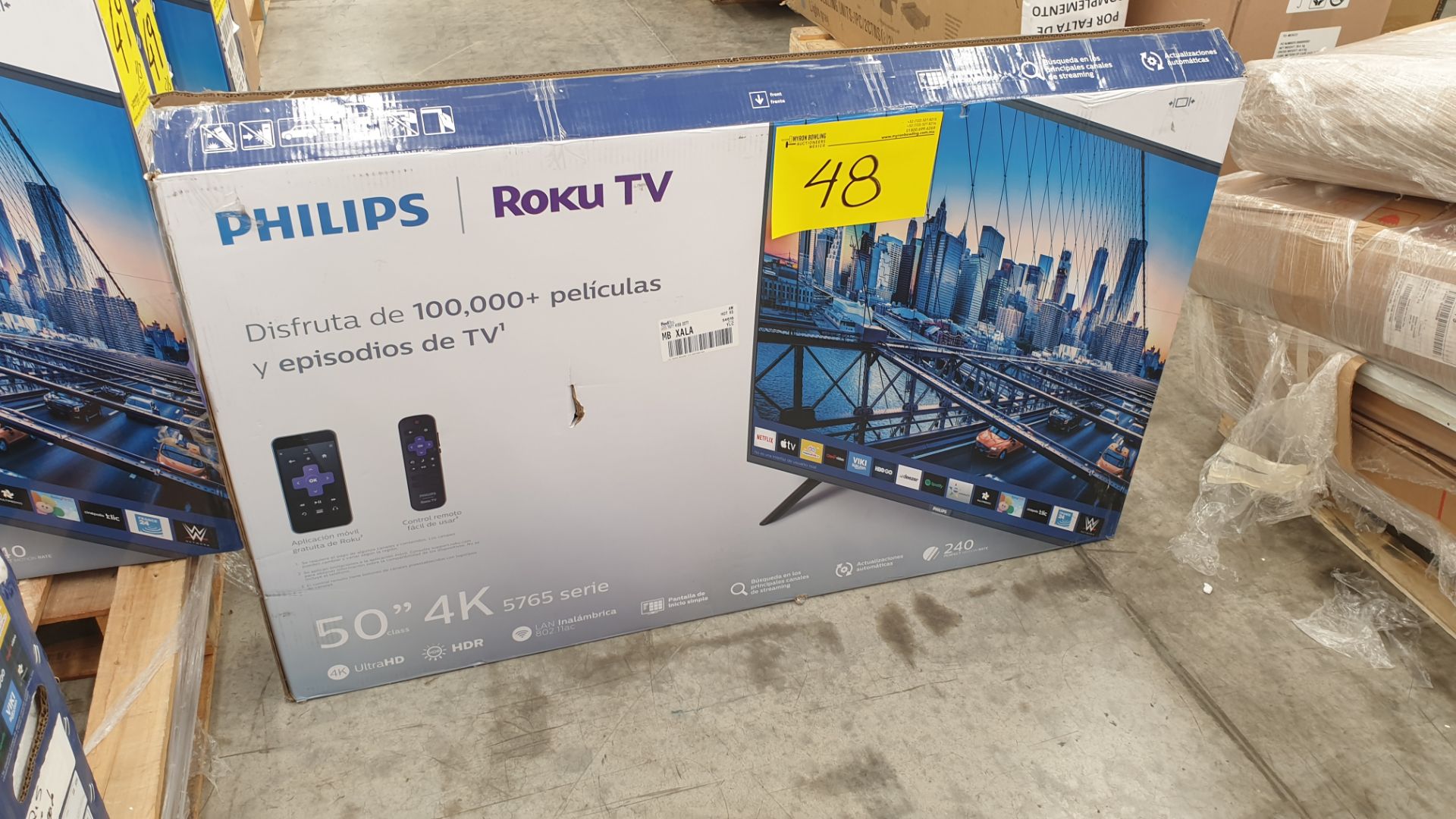 Lote de 3 Pantallas 4K Ultra HD Marca Phillips de 50" pulgadas modelo 50PFL5765/F8 - Image 4 of 14