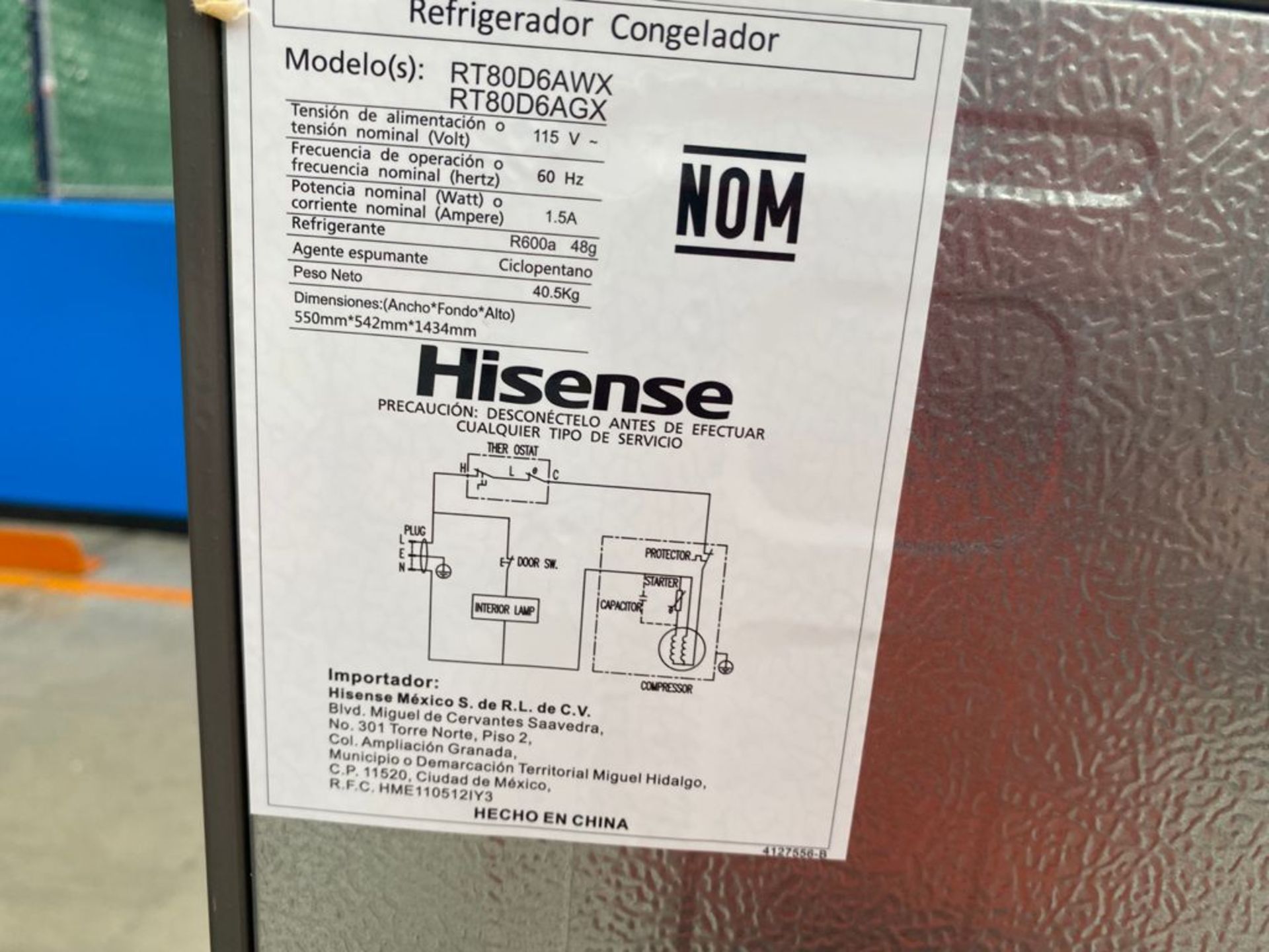 1 Refrigerador marca Hisense color gris modelo RT80D6AWX - Image 12 of 21