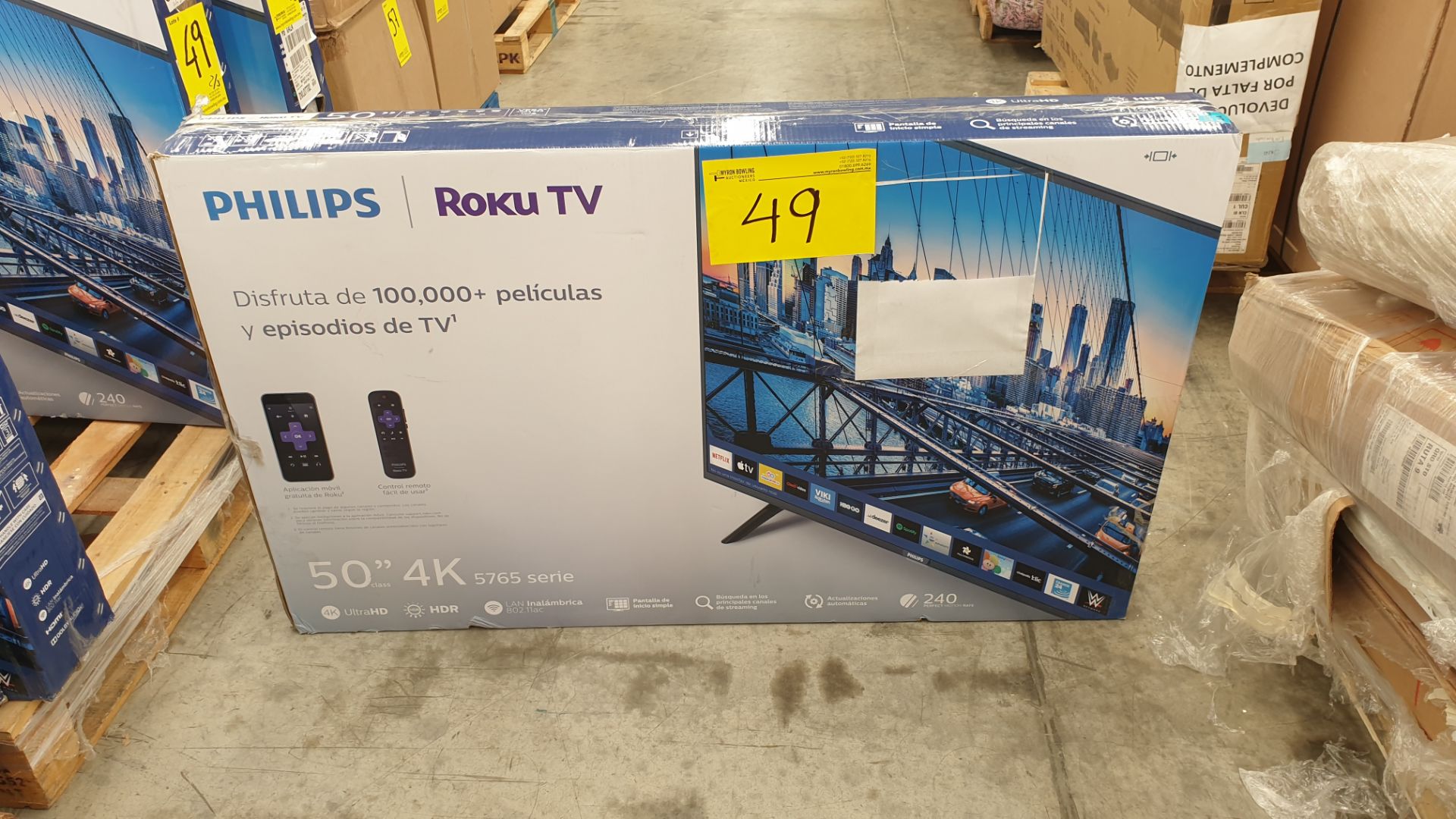 Lote de 3 Pantallas 4K Ultra HD Marca Phillips de 50" pulgadas modelo 50PFL5765/F8 - Image 11 of 14