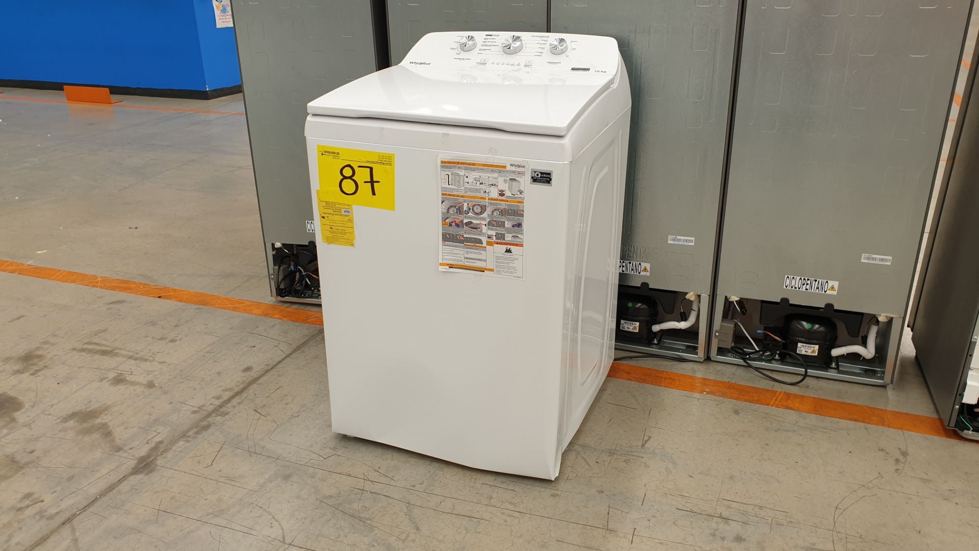 1 Lavadora marca Whirlpool de 16 kilos color blanco modelo 8MWTW1613MJQ0 - Image 2 of 8