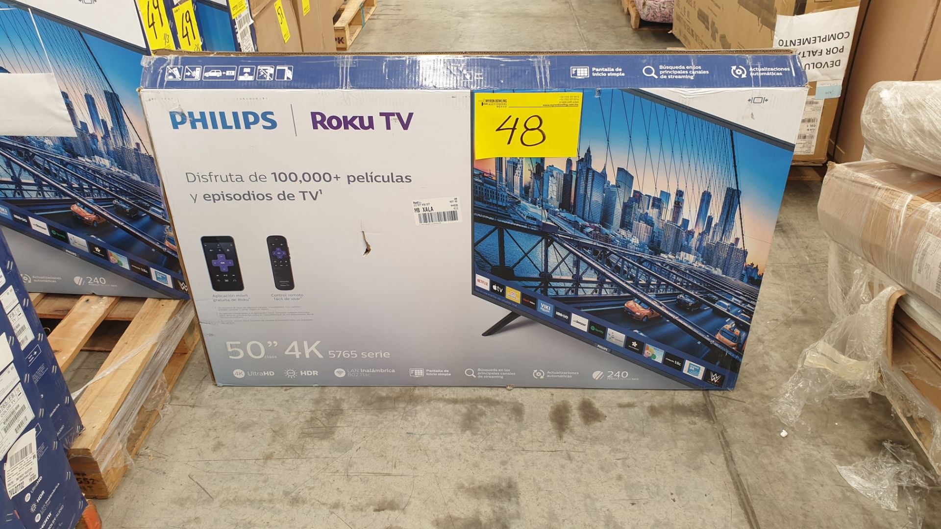 Lote de 3 Pantallas 4K Ultra HD Marca Phillips de 50" pulgadas modelo 50PFL5765/F8 - Image 2 of 14