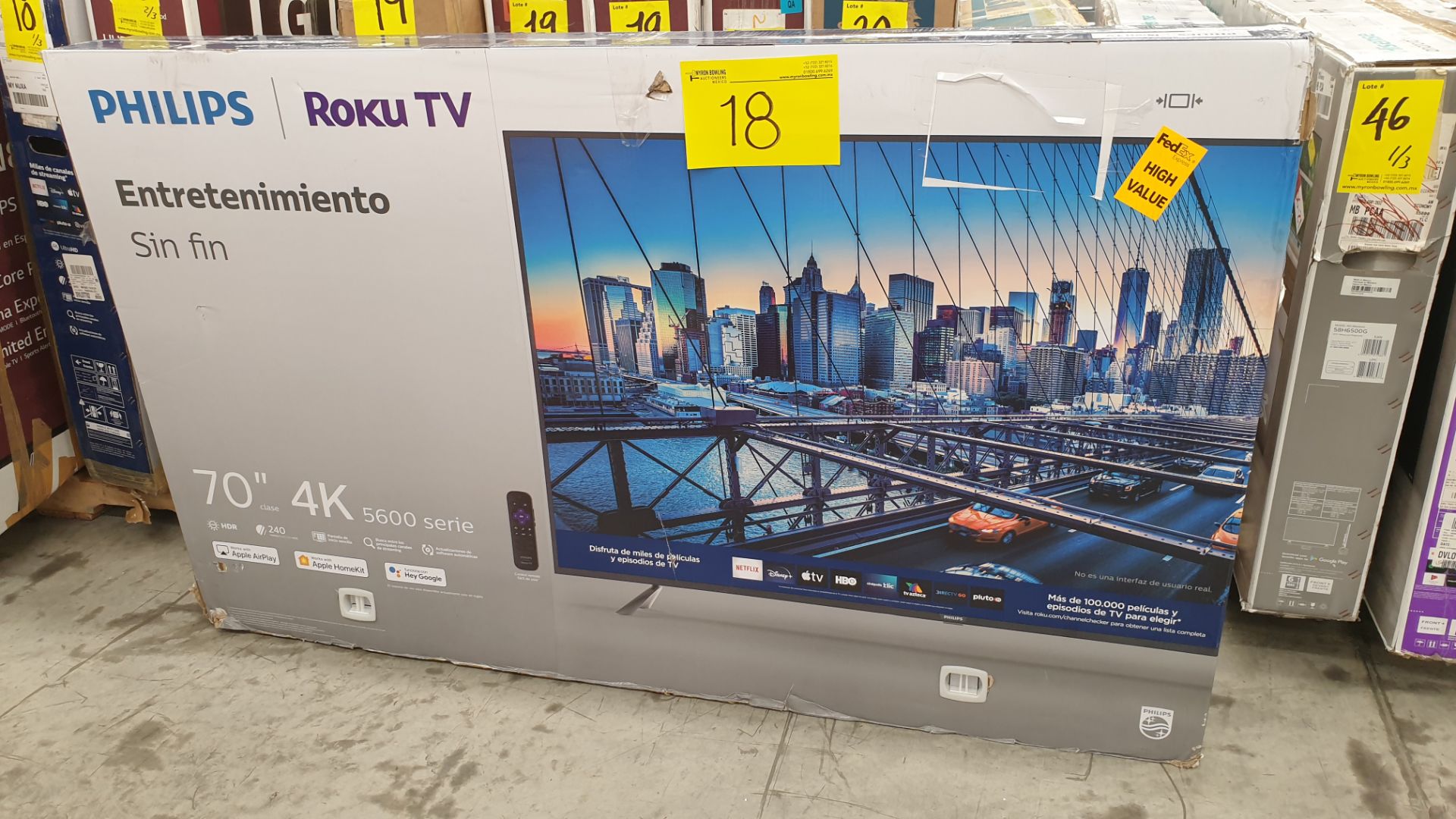 Lote de 3 Pantallas incluye 2 Pantalla marca Phillips Roku TV 4k de 70" - Image 4 of 10