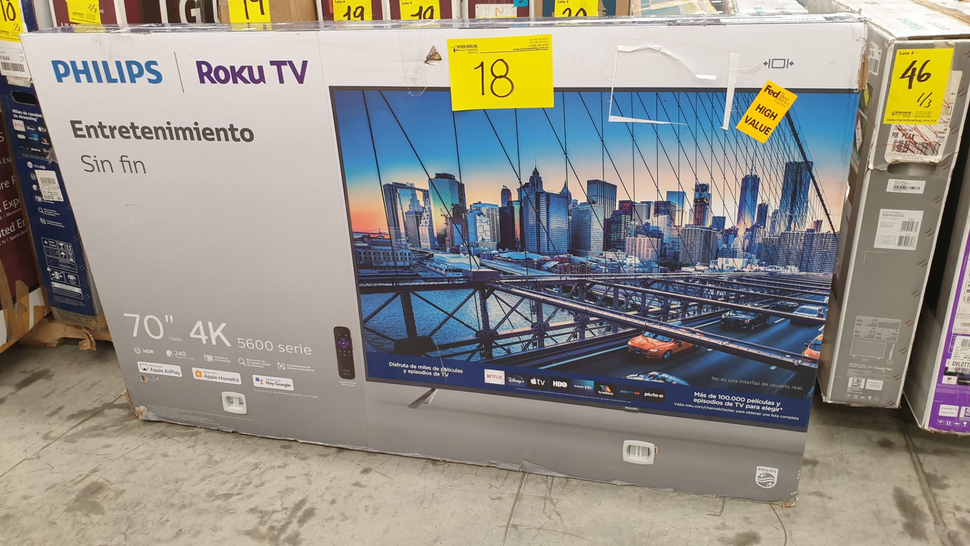 Lote de 3 Pantallas incluye 2 Pantalla marca Phillips Roku TV 4k de 70" - Image 3 of 10