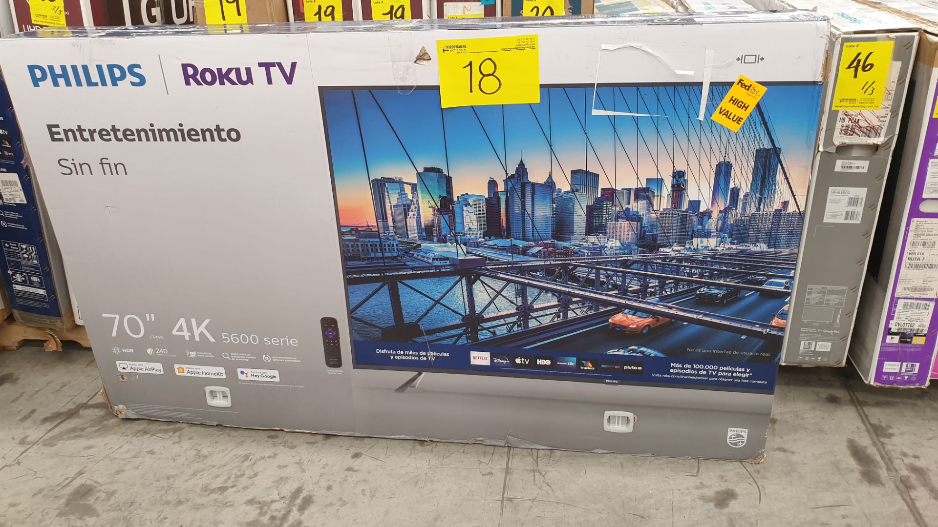 Lote de 3 Pantallas incluye 2 Pantalla marca Phillips Roku TV 4k de 70" - Image 2 of 10