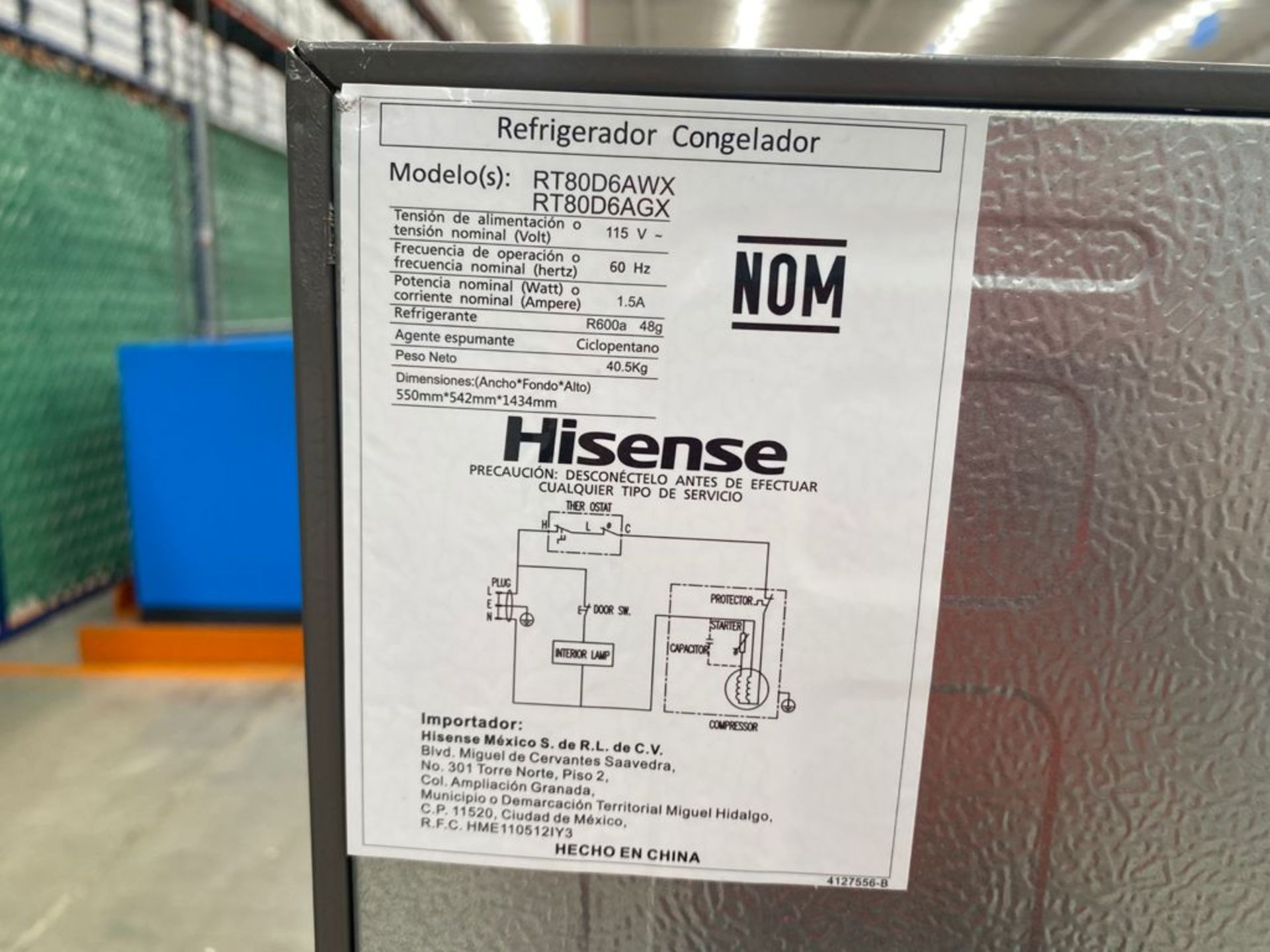 1 Refrigerador marca Hisense color gris modelo RT80D6AWX - Image 17 of 20