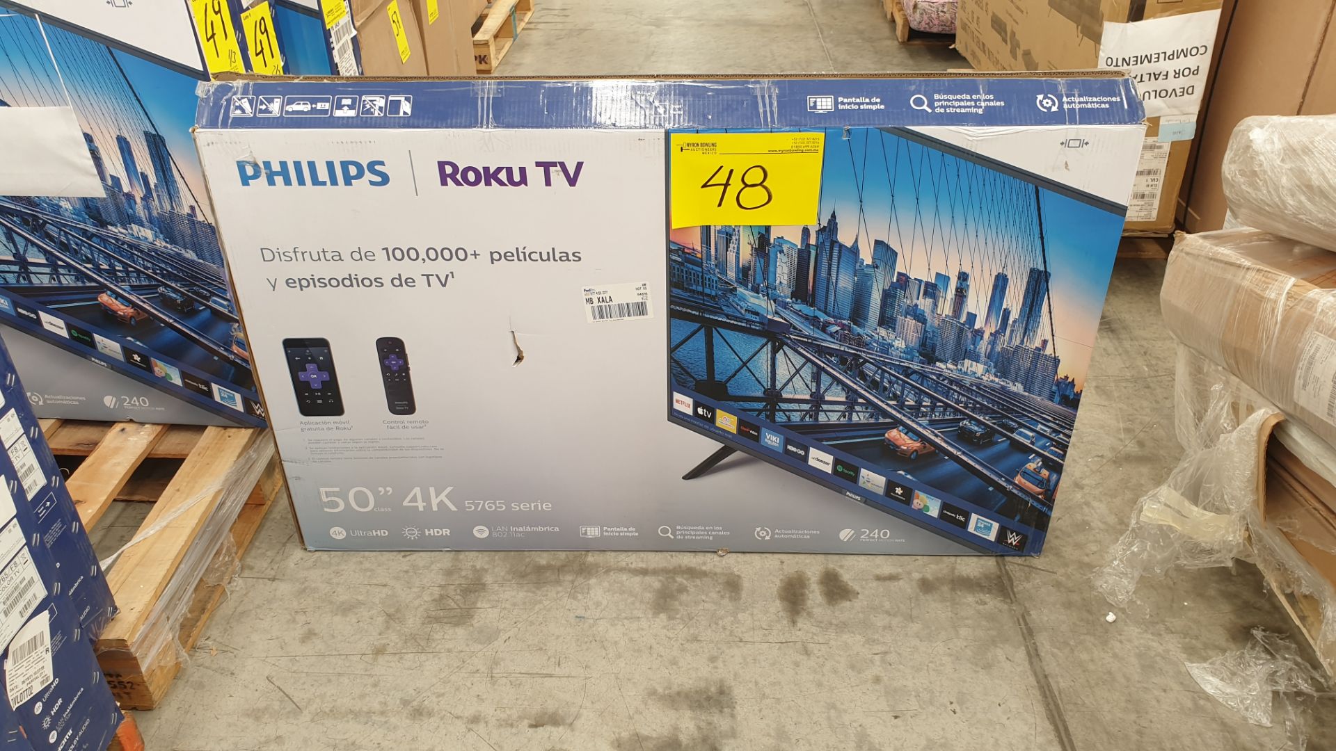 Lote de 3 Pantallas 4K Ultra HD Marca Phillips de 50" pulgadas modelo 50PFL5765/F8