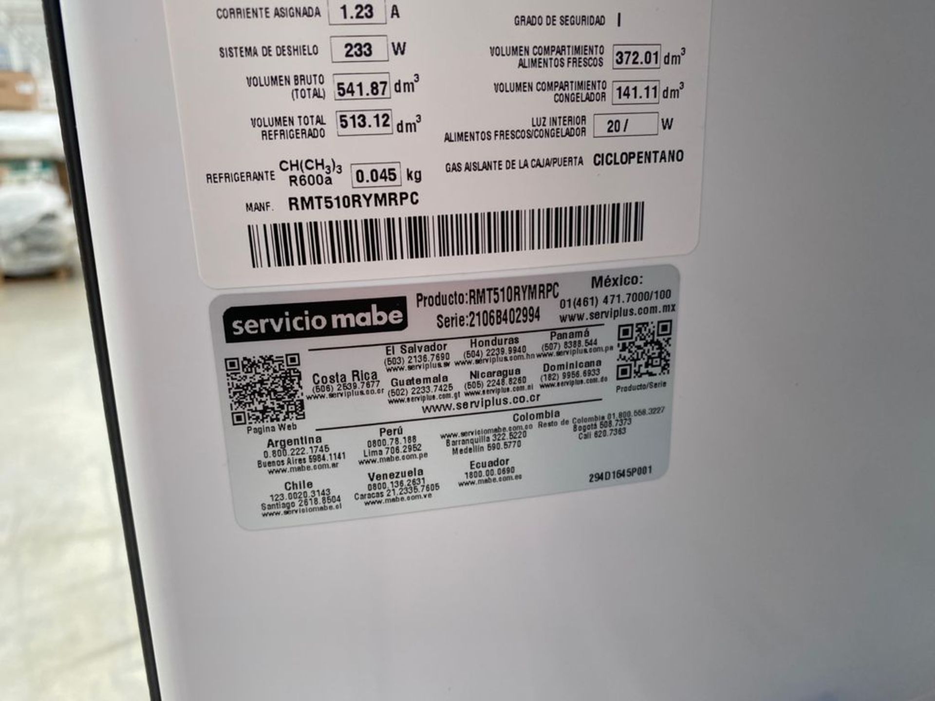 1 Refrigerador marca Mabe color negro con despachador de agua - Image 17 of 18