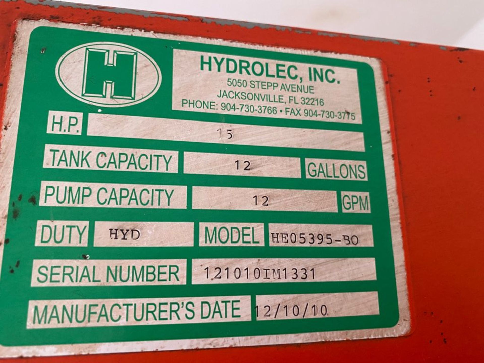 1 Prensa compactadora de cartón marca Hydrolec, modelo HE05395-BO, No de serie 121010im1331 - Image 15 of 16