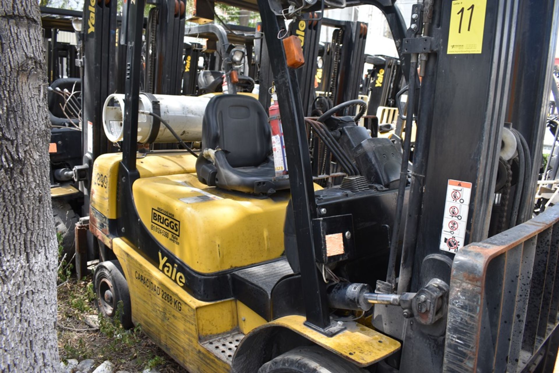 Yale Forklift, Model GTP25MX, S/N D871R02899P, 5000 lb capacity - Image 14 of 48