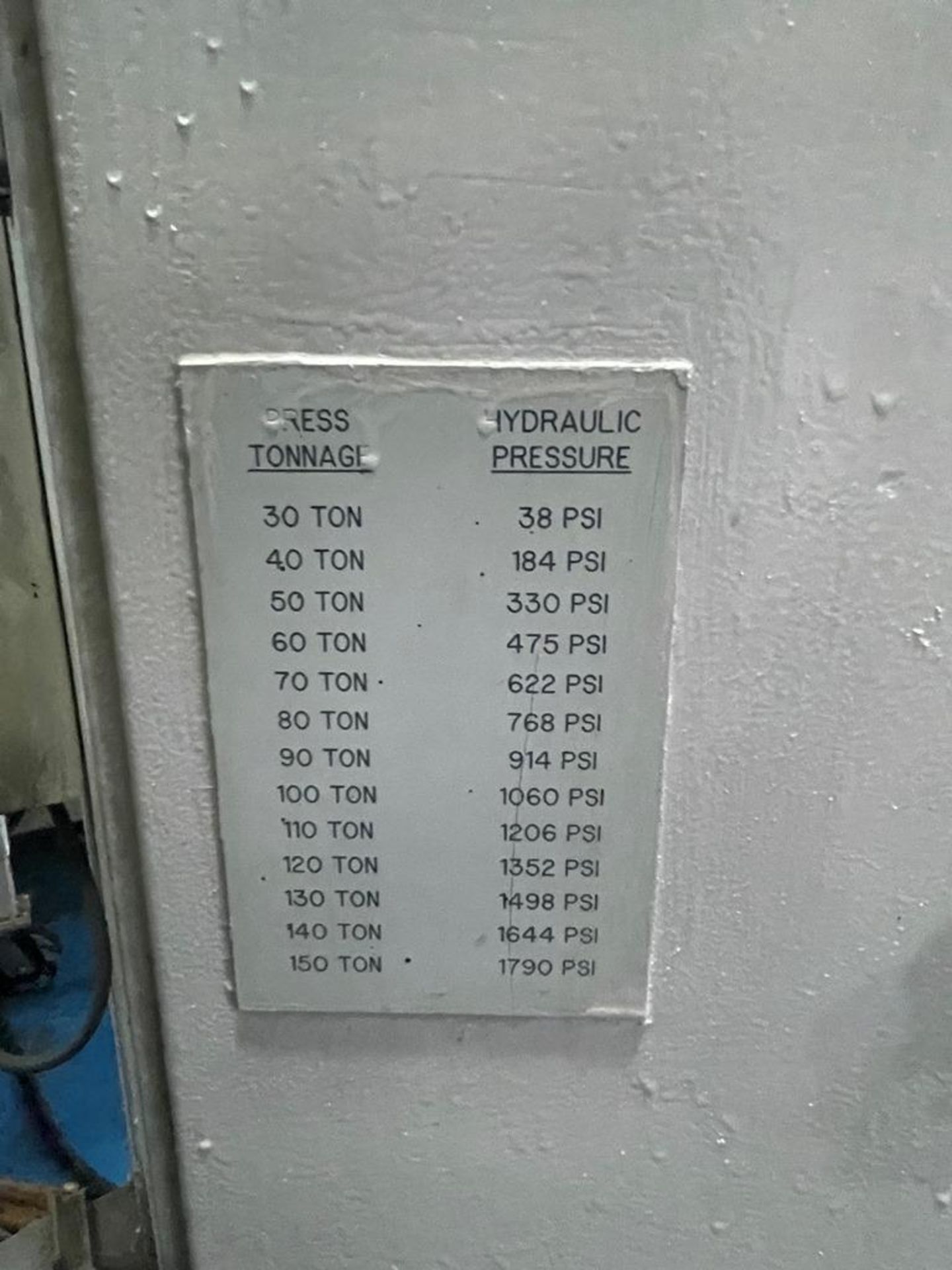 Fiberglass Hydraulic Press, SL2, 11836.31 Series, 460V / 3P / 60HZ, Press Tonnage 30- 150 ton - Image 9 of 9