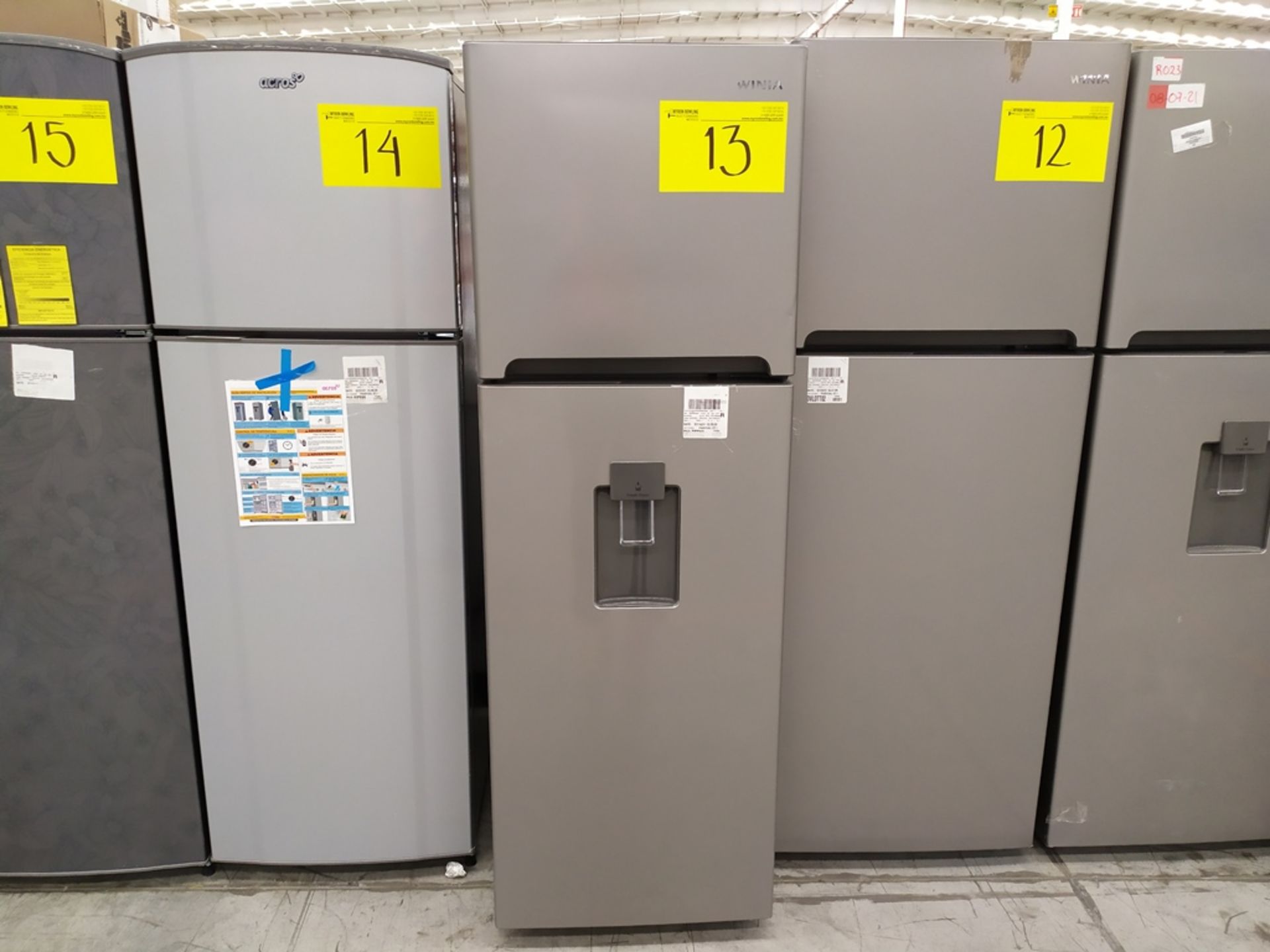 Refrigerador marca Winia, Modelo DFR-25210GMDX, Serie MR215N07201182, Color Gris con dispensador de - Image 4 of 11