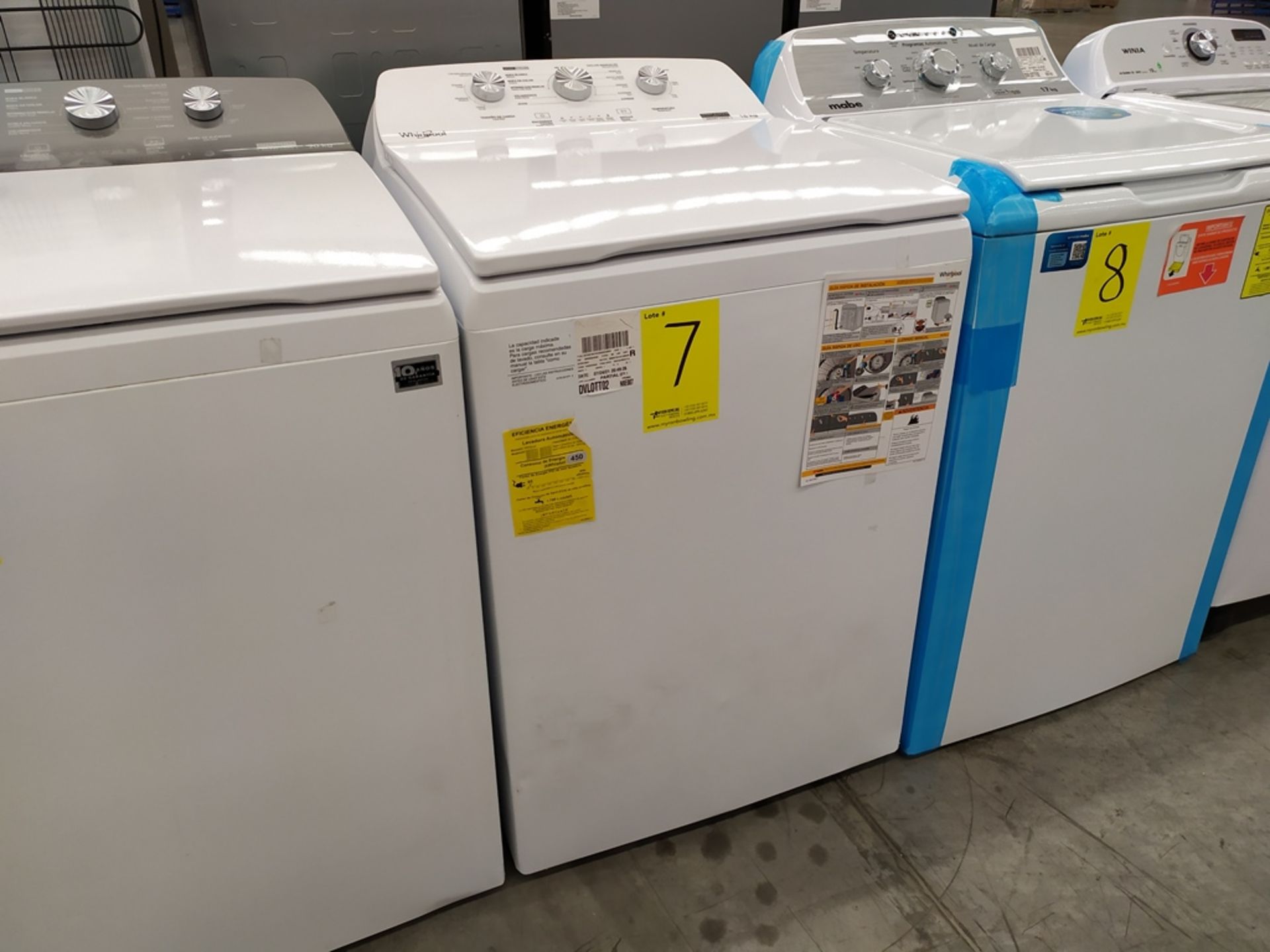 Lavadora Marca Whirlpool de 16 Kg, Modelo 8MWT1613MJQ0, Serie HLA1013691, Color Blanco, Golpeada, L - Image 4 of 10