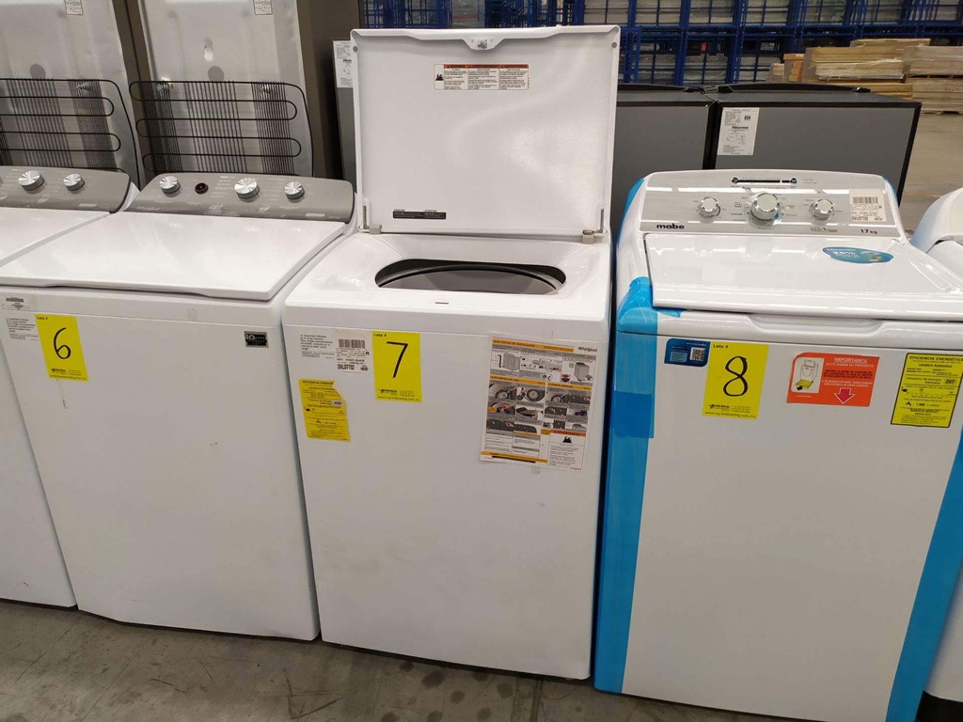 Lavadora Marca Whirlpool de 16 Kg, Modelo 8MWT1613MJQ0, Serie HLA1013691, Color Blanco, Golpeada, L - Image 6 of 10