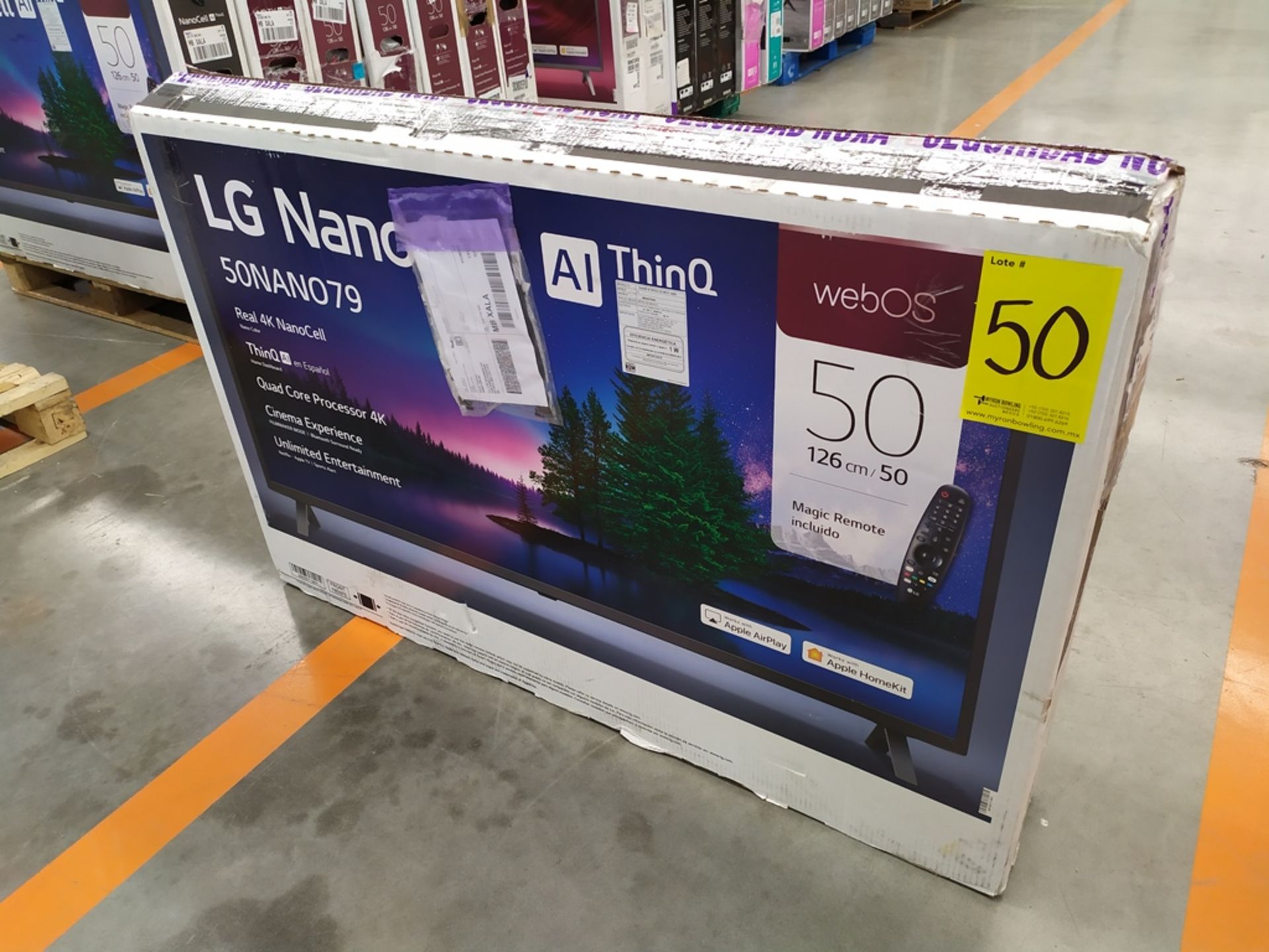 Pantalla Smart TV Marca LG De 50" Nanocell Modelo 50NAN079 No De Serie 104MXHB41313 - Image 8 of 9