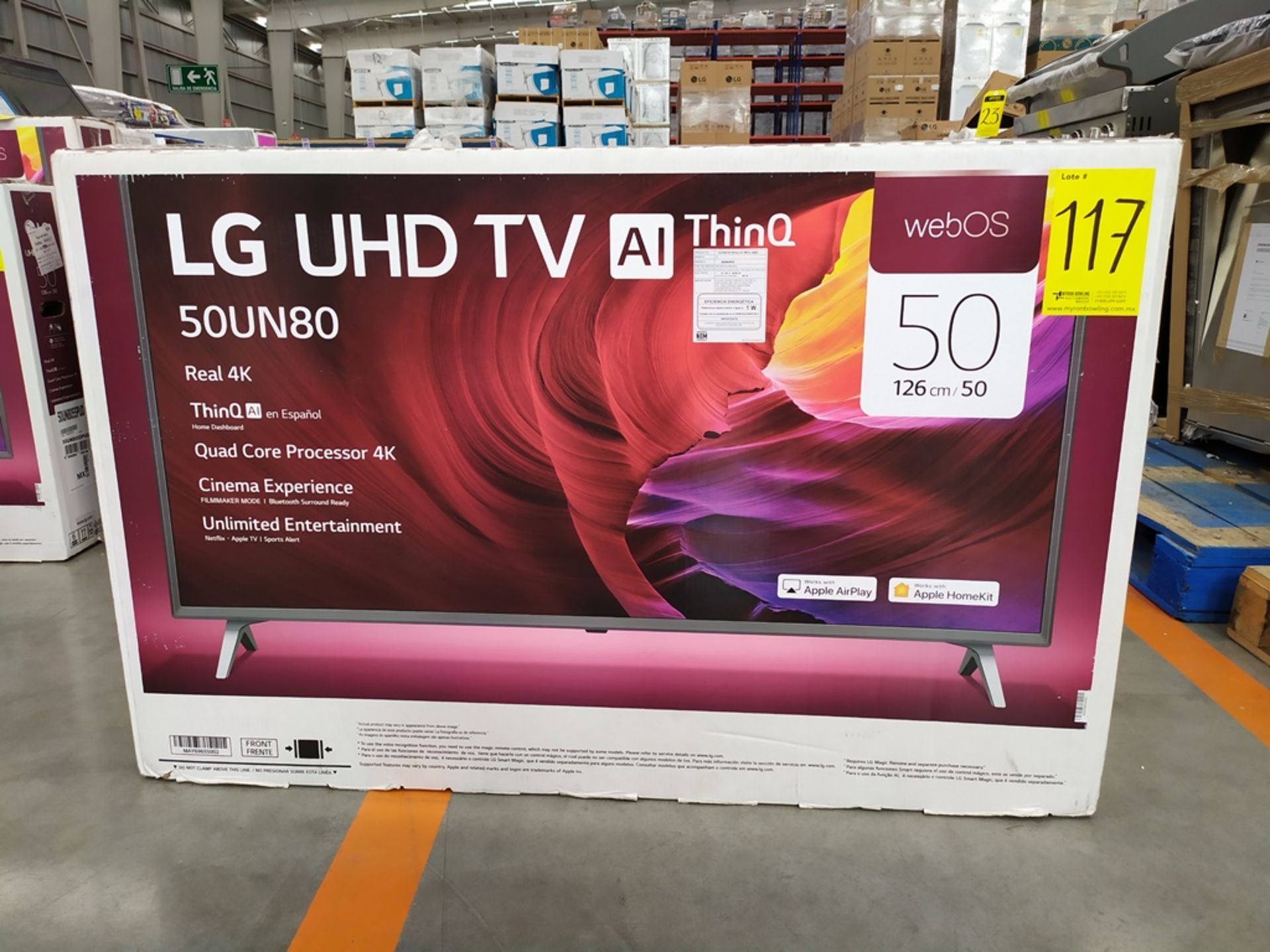 Pantalla Smart TV Marca LG De 50" UHD TV Modelo 50UN80 No De Serie 104MXJX3X812