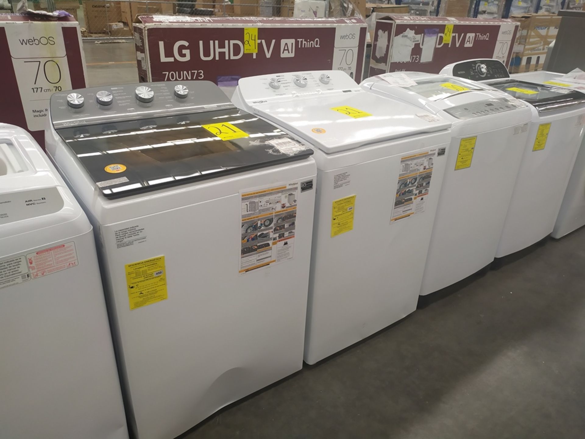 Lote de 2 piezas: Lavadora Marca Whirlpool de 22 Kg, Modelo 8MWTW2224wjm0, Serie HLA2945927, Color - Image 5 of 10