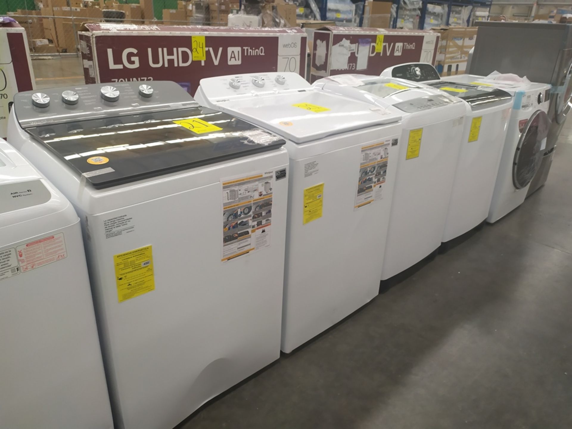 Lote de 2 piezas: Lavadora Marca Whirlpool de 22 Kg, Modelo 8MWTW2224wjm0, Serie HLA2945927, Color - Image 7 of 10