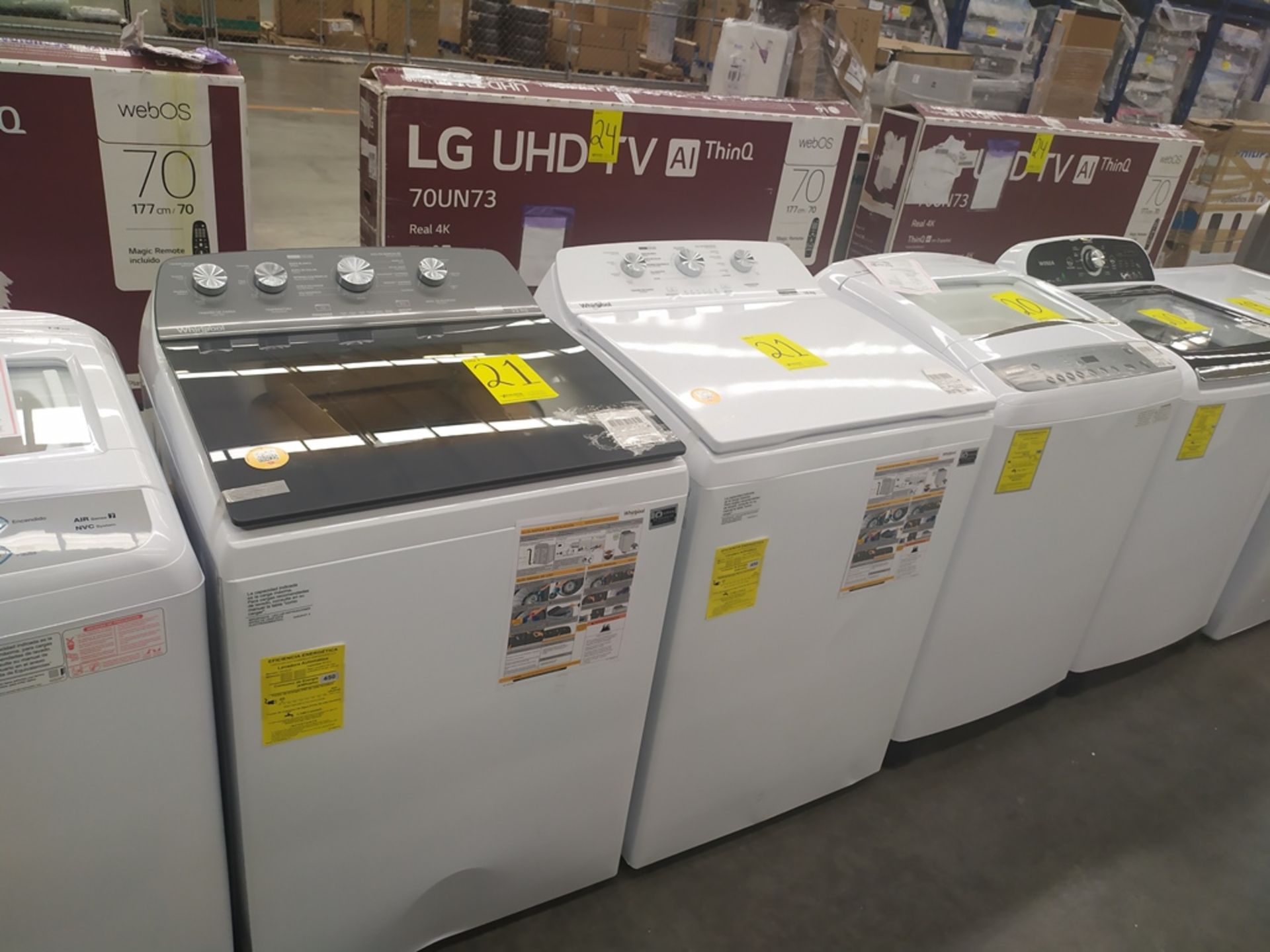 Lote de 2 piezas: Lavadora Marca Whirlpool de 22 Kg, Modelo 8MWTW2224wjm0, Serie HLA2945927, Color - Image 6 of 10