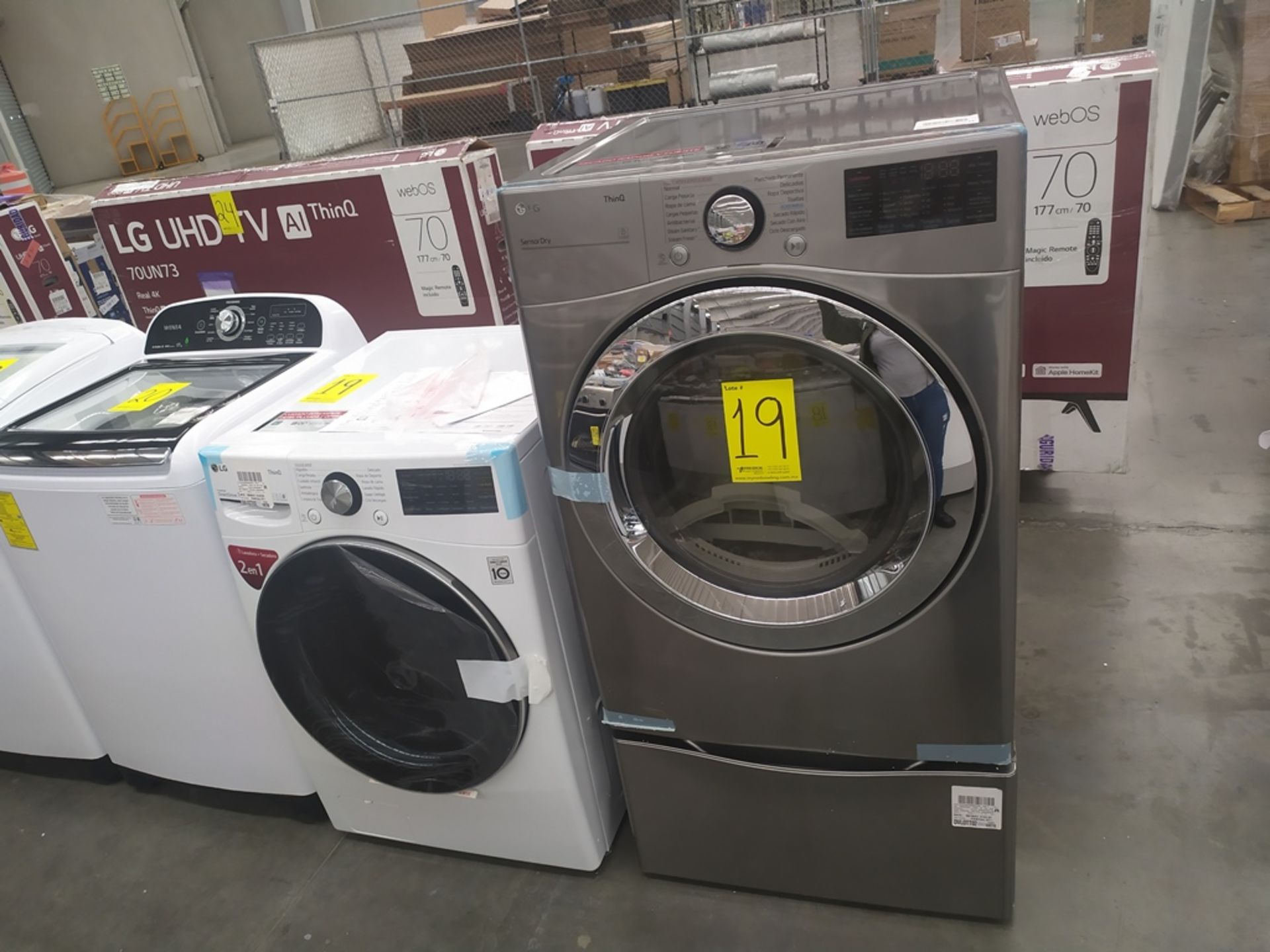 Lote de 2 piezas: Lavadora Y secadora Marca LG de 16/8 Kg, Modelo WD16WG2S6, Serie 107PNGX0M479, Co - Image 2 of 7