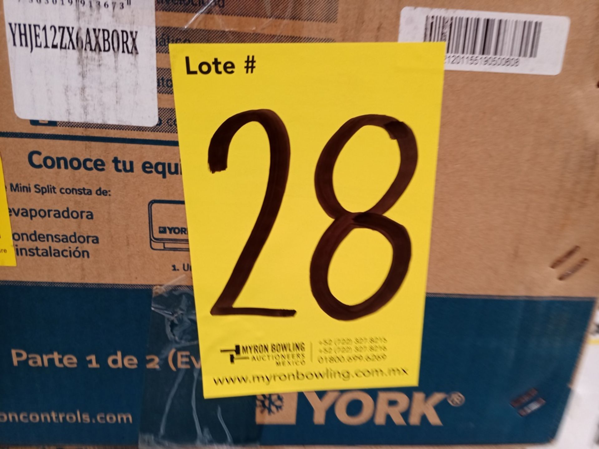 Lote conformado por: 1 Mini Split (Evaporador), Marca York, Modelo YHJE12XX6AXB-RH, 1 Mini Split (C - Image 9 of 9