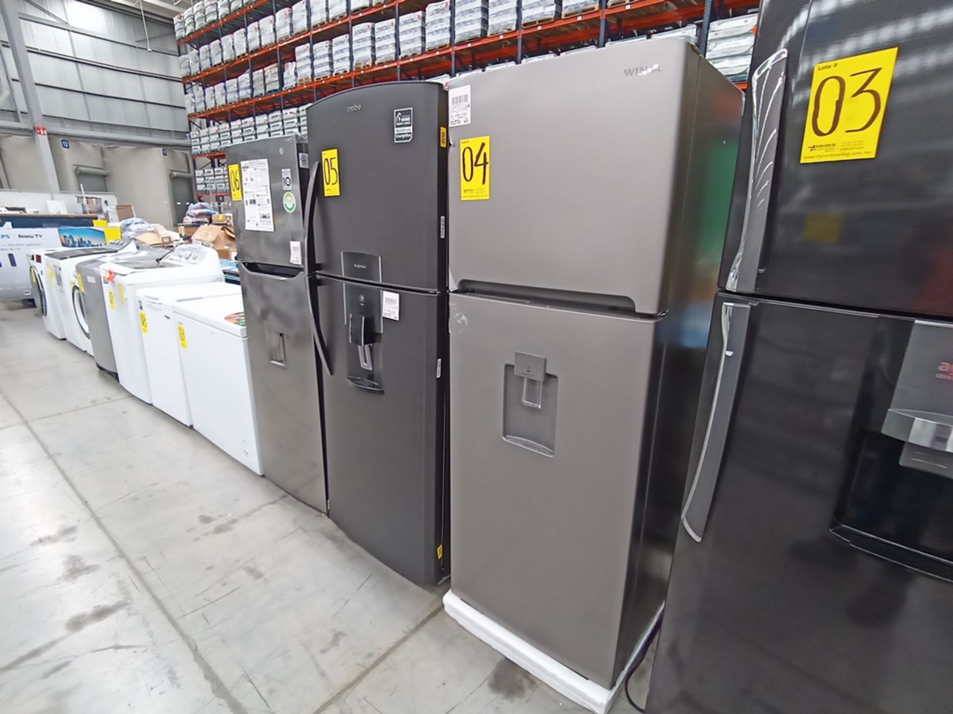 1 Refrigerador con dispensador de agua, Marca Winia, Modelo DFR-32210GMX, Serie MR217N10140659, Col - Image 3 of 10