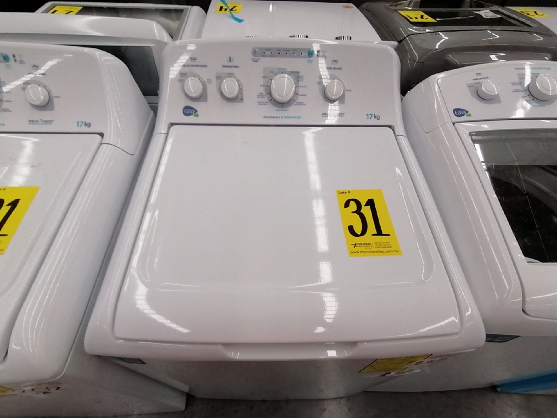 Lote de 3 lavadoras contiene: 1 Lavadora de 17KG, Marca Easy, Modelo LEA77114CBAB03, Serie 2105S522 - Image 8 of 30