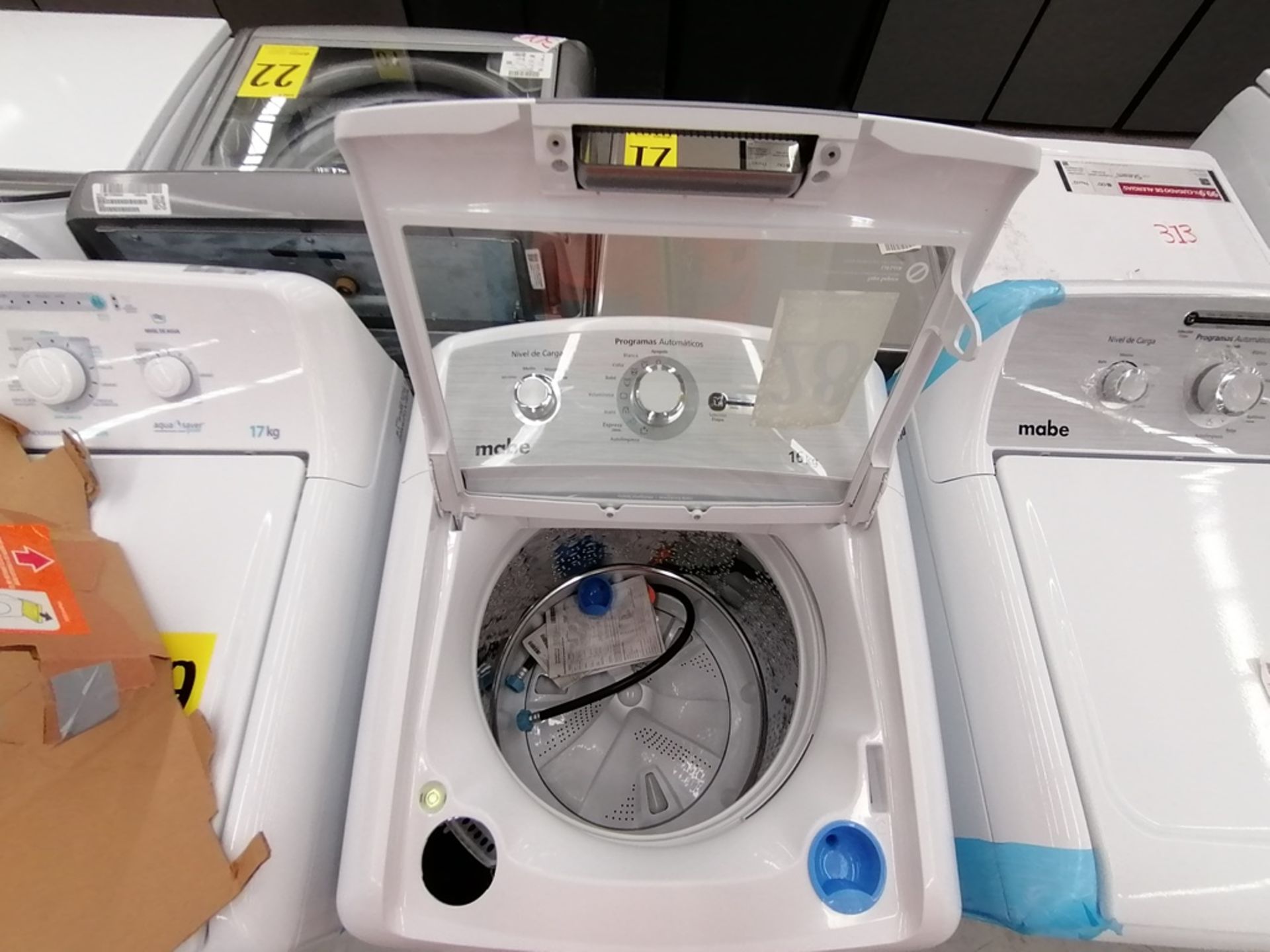 Lote de 3 lavadoras contiene: 1 Lavadora de 16KG, Marca Mabe, Modelo LMA46102VBAB02, Serie 2108S802 - Image 28 of 29