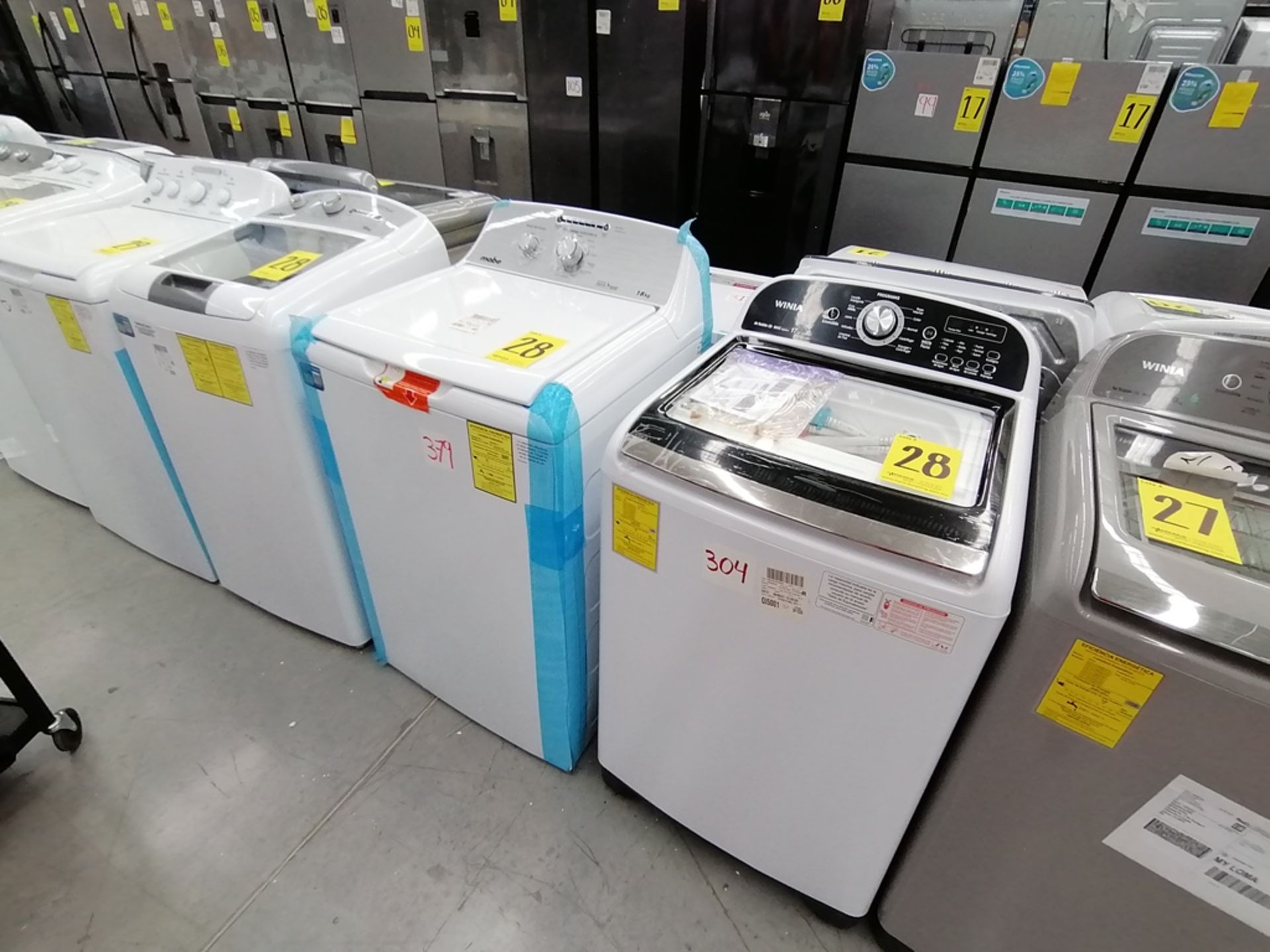 Lote de 3 lavadoras contiene: 1 Lavadora de 16KG, Marca Mabe, Modelo LMA46102VBAB02, Serie 2108S802 - Image 16 of 29
