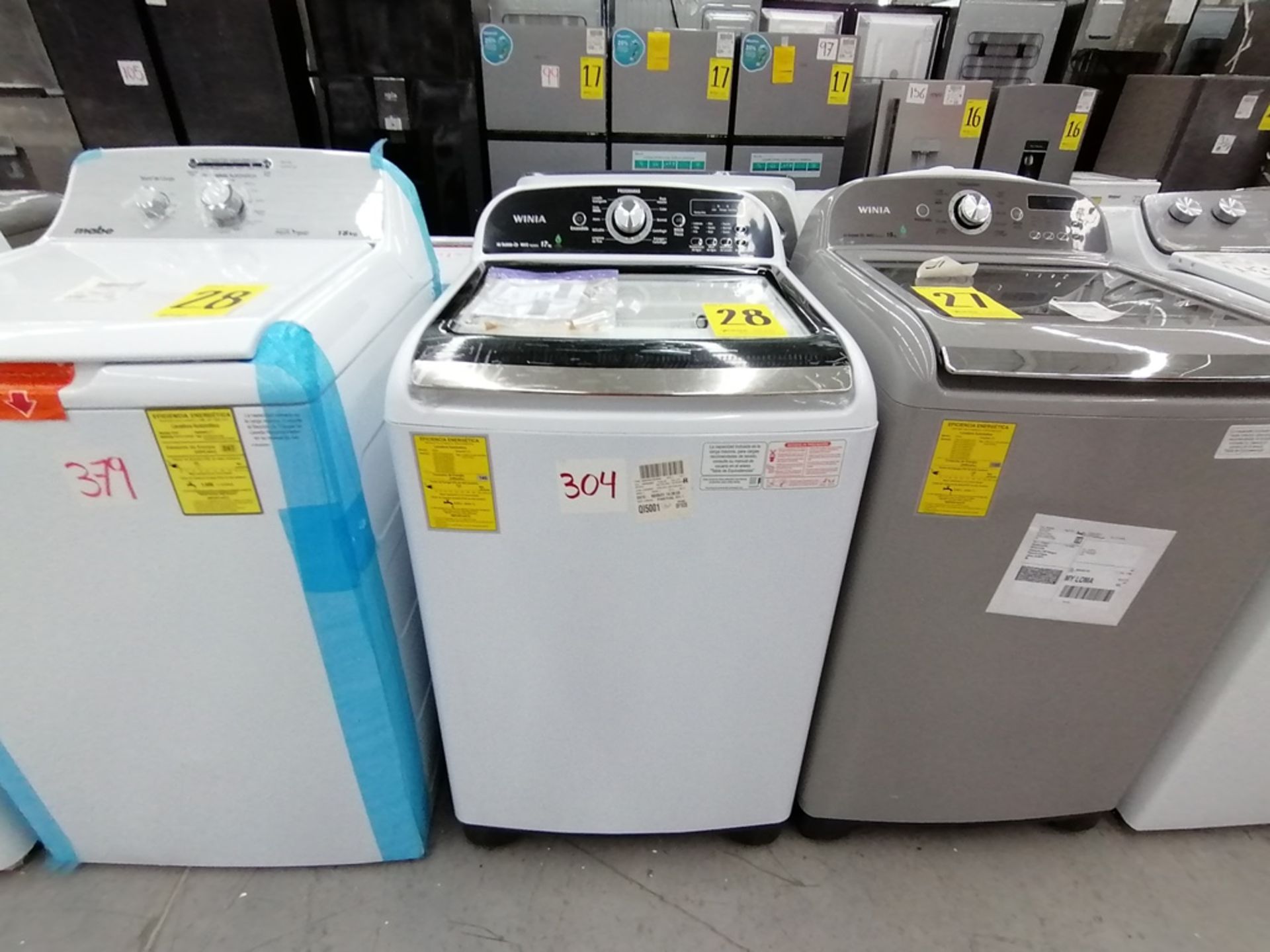 Lote de 3 lavadoras contiene: 1 Lavadora de 16KG, Marca Mabe, Modelo LMA46102VBAB02, Serie 2108S802 - Image 4 of 29