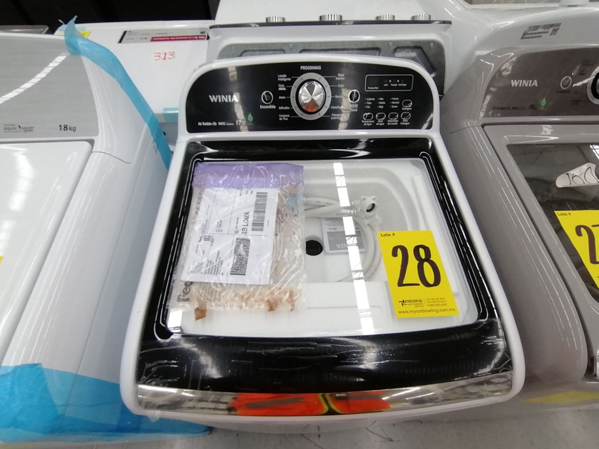 Lote de 3 lavadoras contiene: 1 Lavadora de 16KG, Marca Mabe, Modelo LMA46102VBAB02, Serie 2108S802 - Image 18 of 29